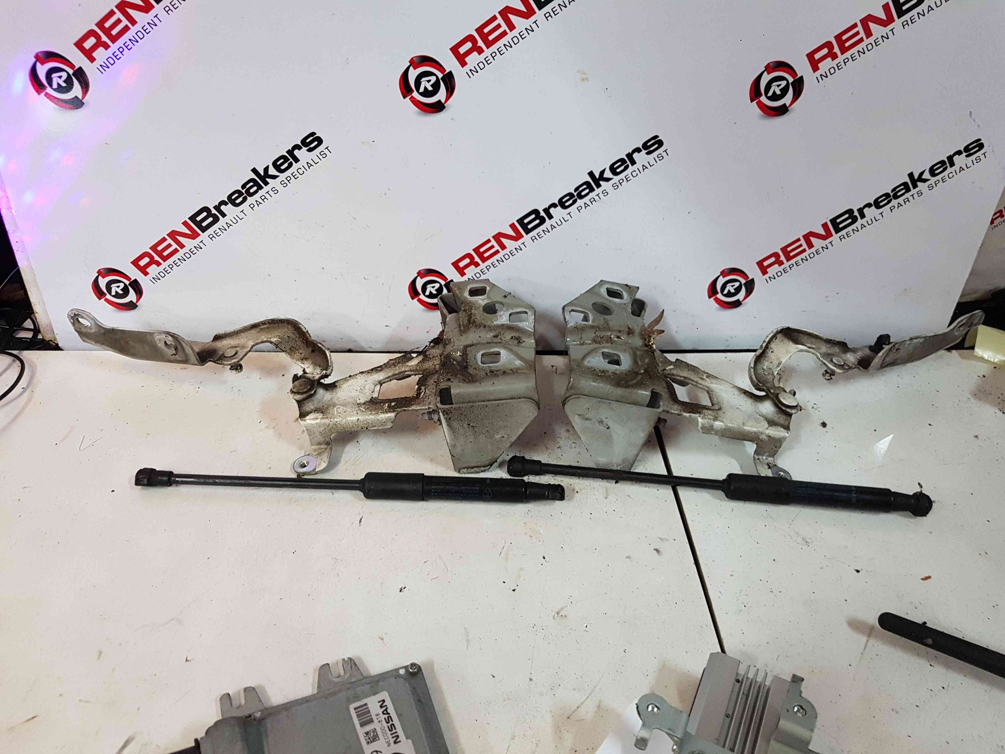 Thumb 6 Renault Trafic MK3 2014-2019 Bonnet Hinges SET Pair White Ov369