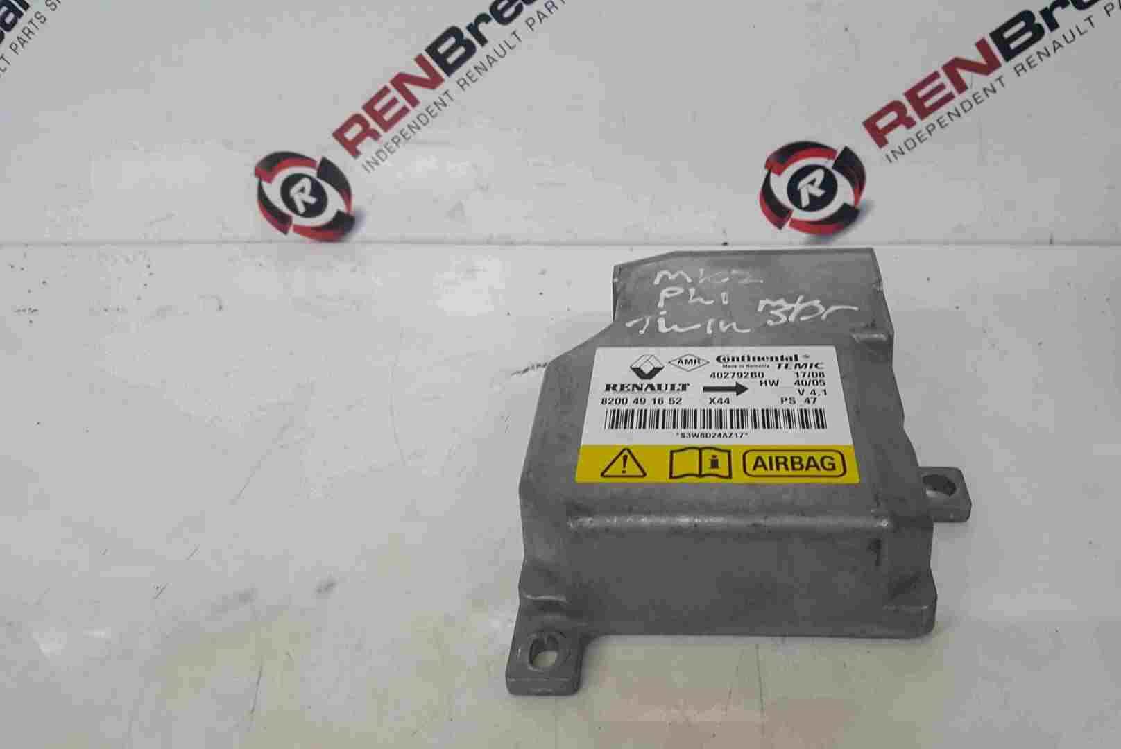 Renault Twingo 2007-2011 Airbag Module Computer 8200491652