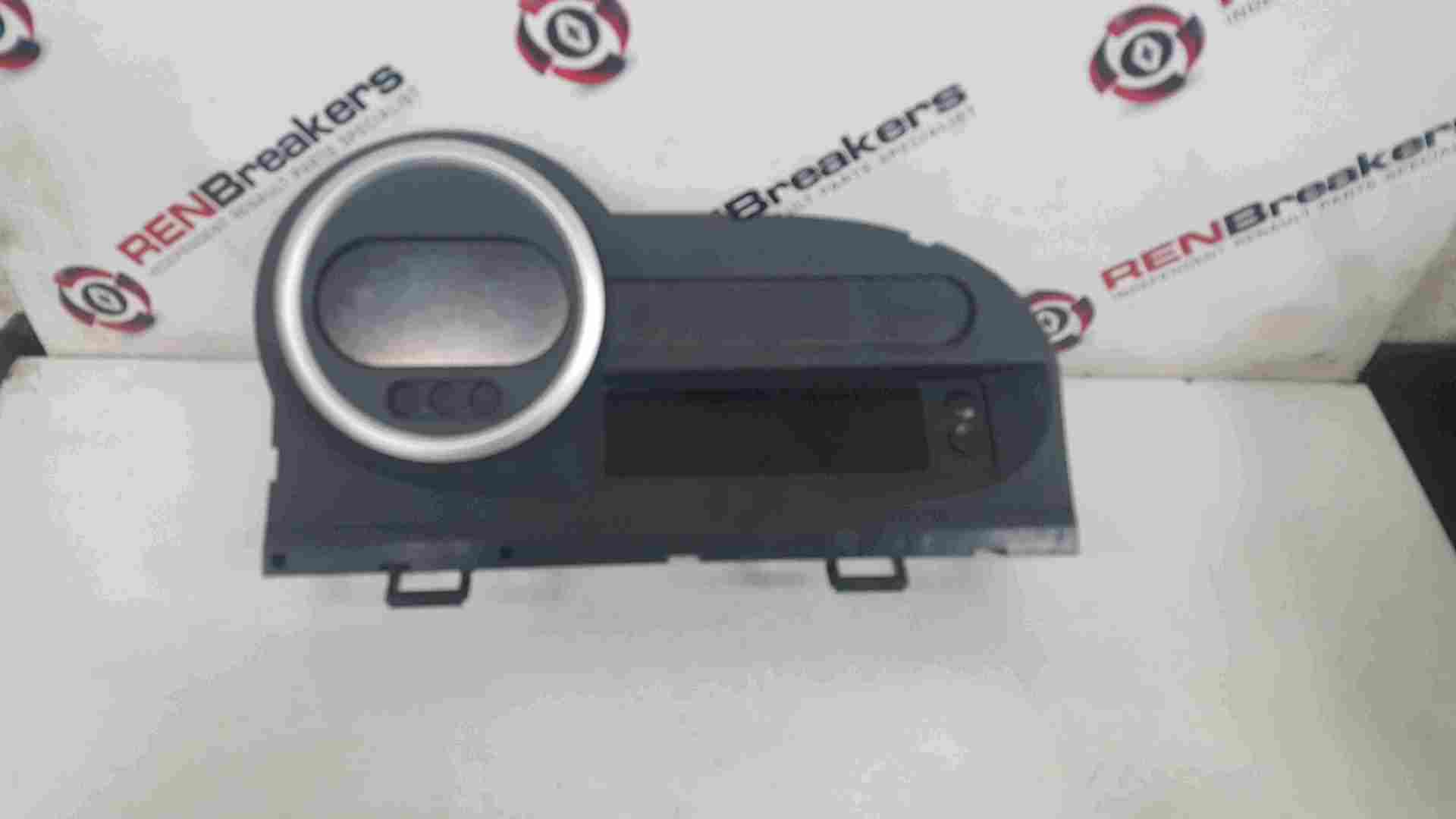 Renault Twingo 2007-2011 Instrument Panel Dials Gauges Clocks 60K +Radio Clock