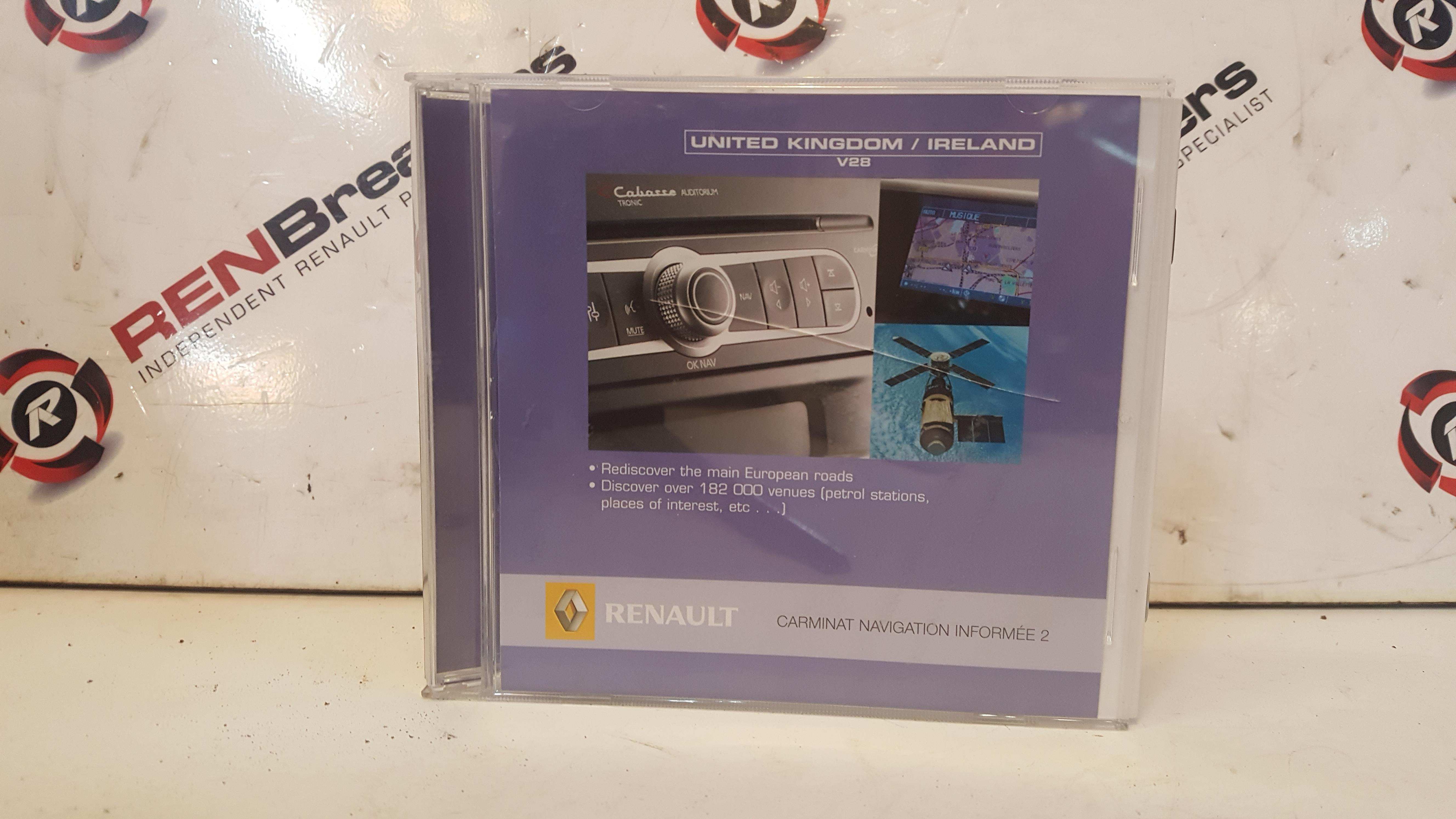 Renault UK Ireland V28 Carminat Informée2 Navigation Cd Disk Satellite 2000-2018