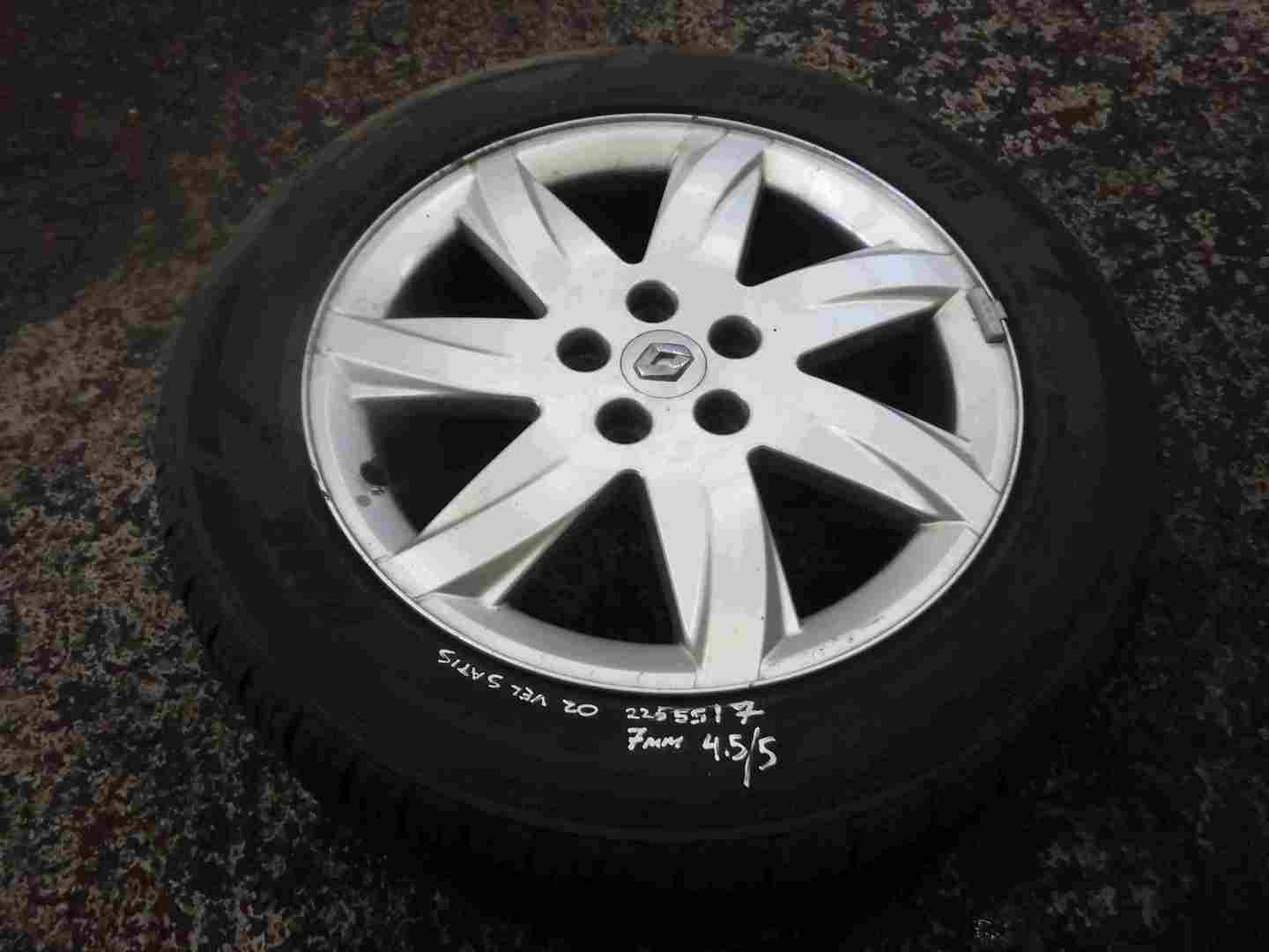 Renault Vel Satis 2002-2005 Alloy Wheel 17inch + Tyre 225 55 17 7mm