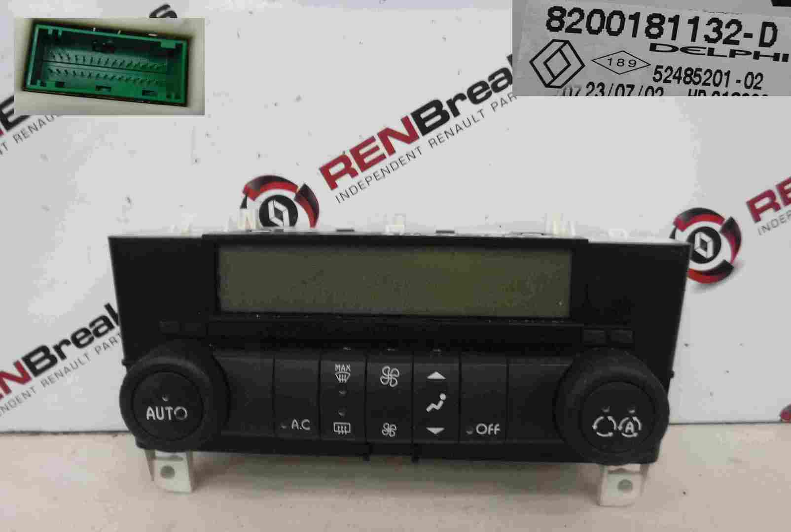 Renault Vel Satis 2002-2005 Heater Blower Button Switch Controls