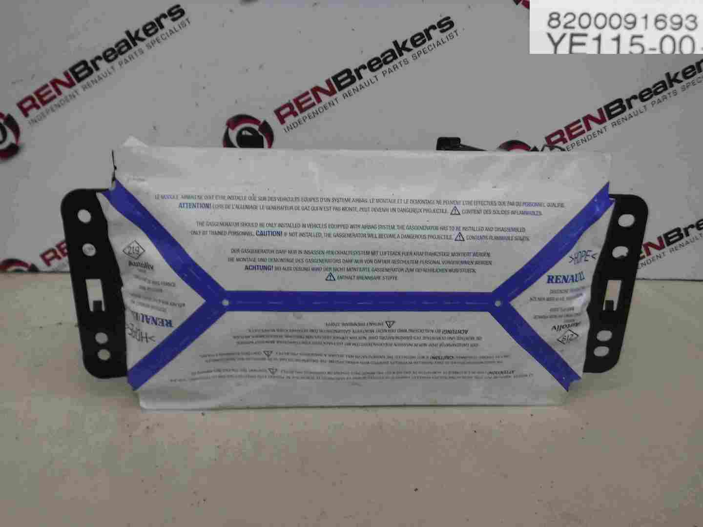 Renault Vel Satis 2002-2005 Passenger Dashboard Airbag