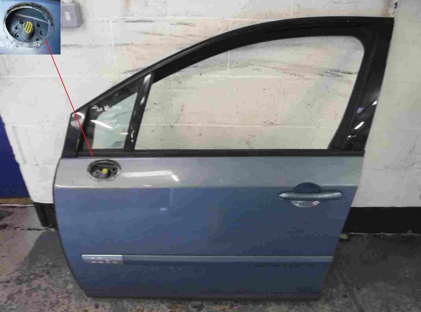 Renault Vel Satis 2002-2005 Passenger NSF Front Door Purple Blue TED47