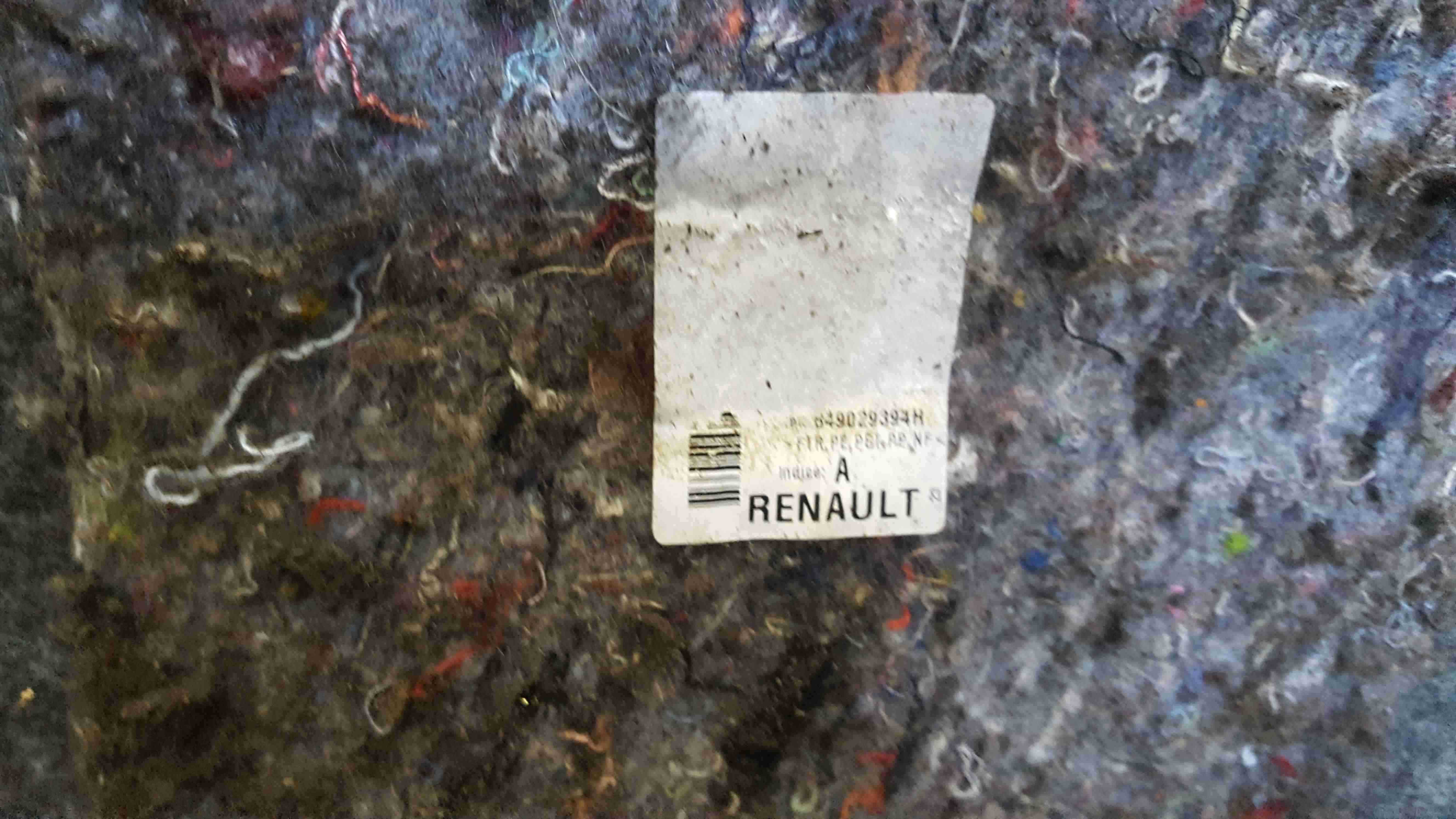 Renault Wind 2010-2013 Boot Floor Carpet Inner Cover 849029394r