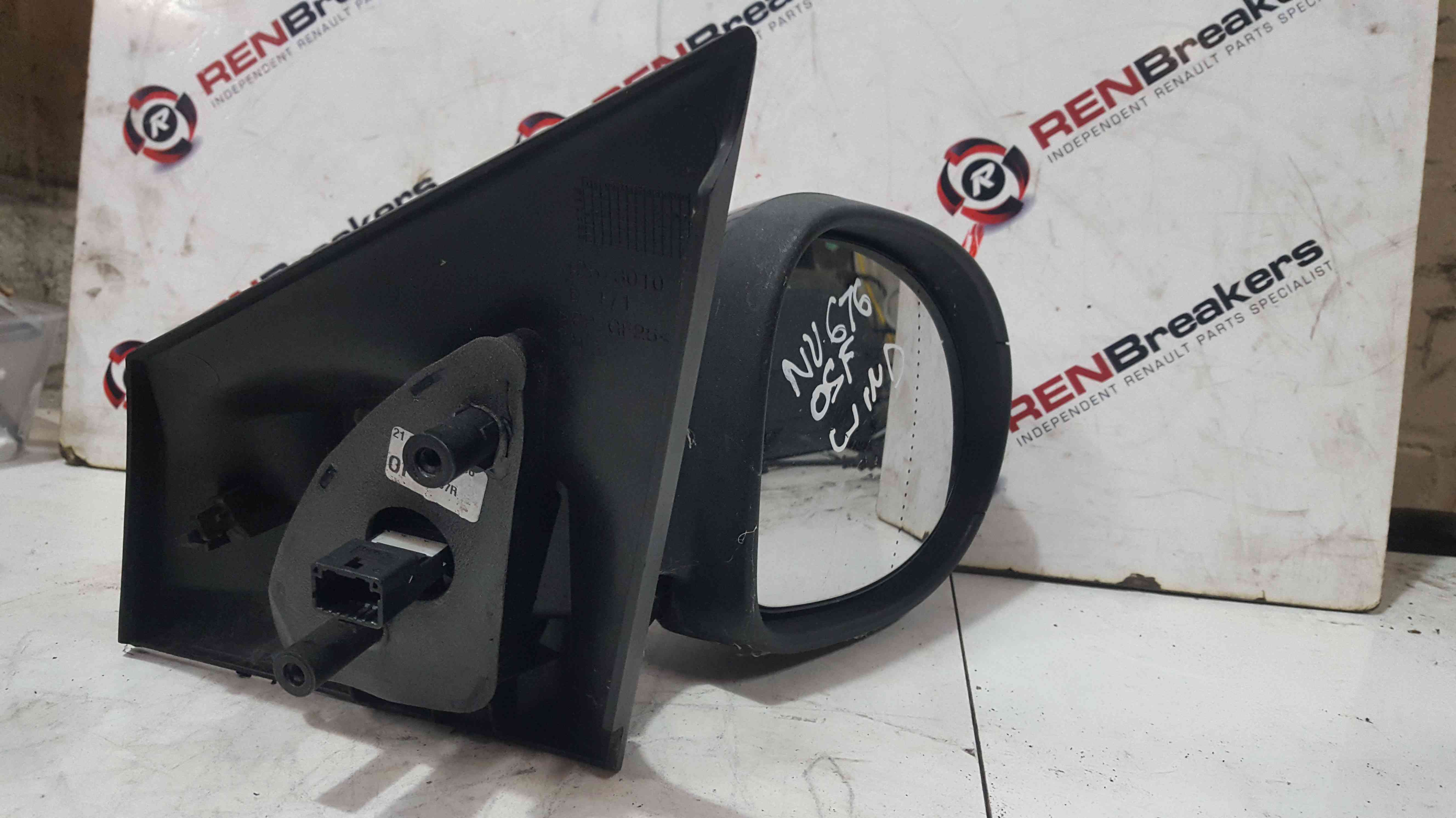 Renault Wind 2010-2013 Driver Os Osf Wing Mirror Black 676