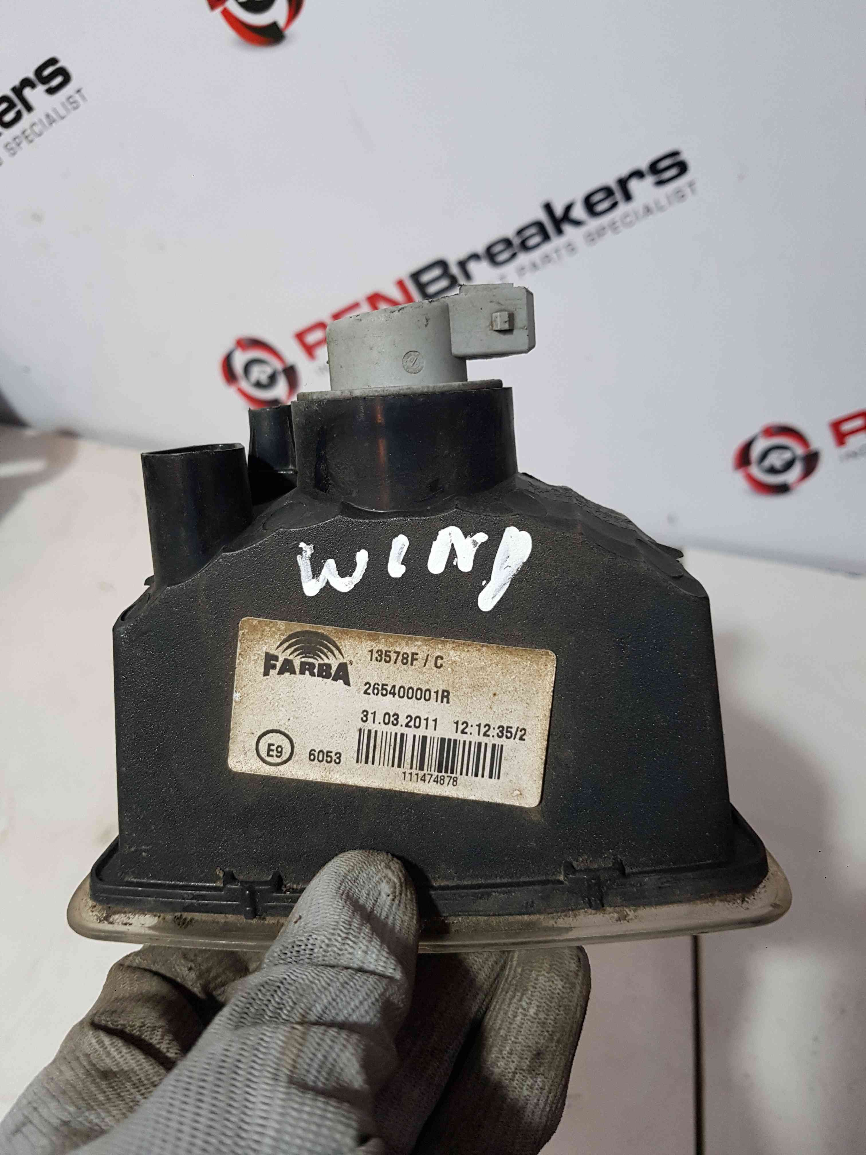 Thumb 6 Renault Wind 2010-2013 Rear Reversing Light 265400001R