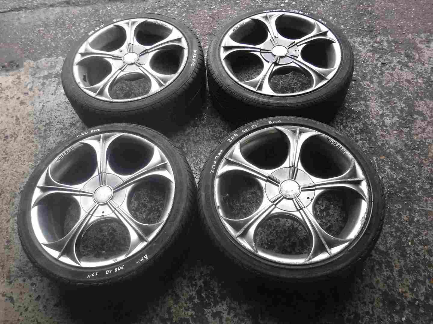 Renault Wolfrace Multifit Alloy Wheels Set X4 + Tyre 205 40 17inch