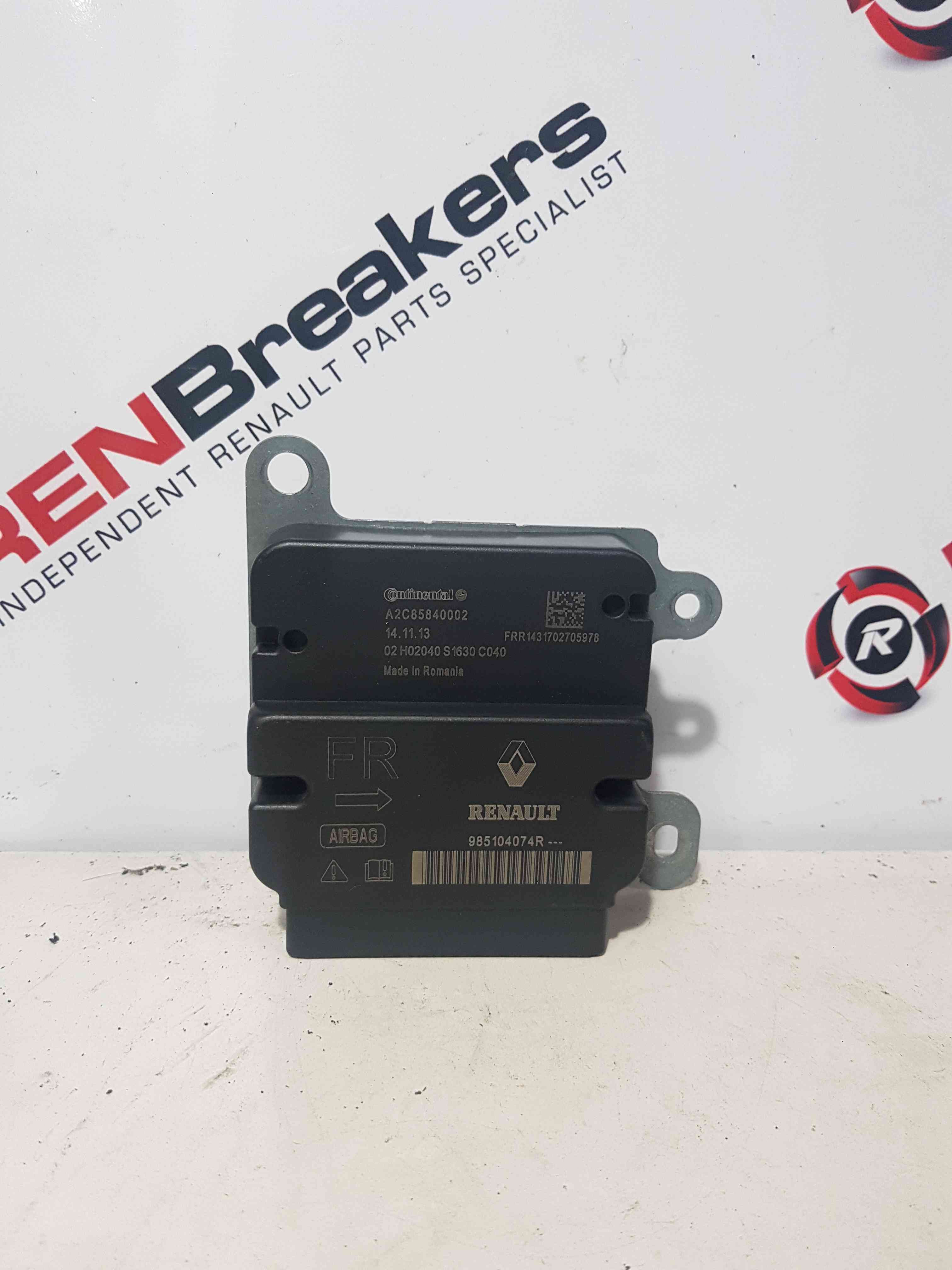 Thumb 3 Renault ZOE 2012-2016 Airbag ECU Module Computer 985104074R NO CRASH