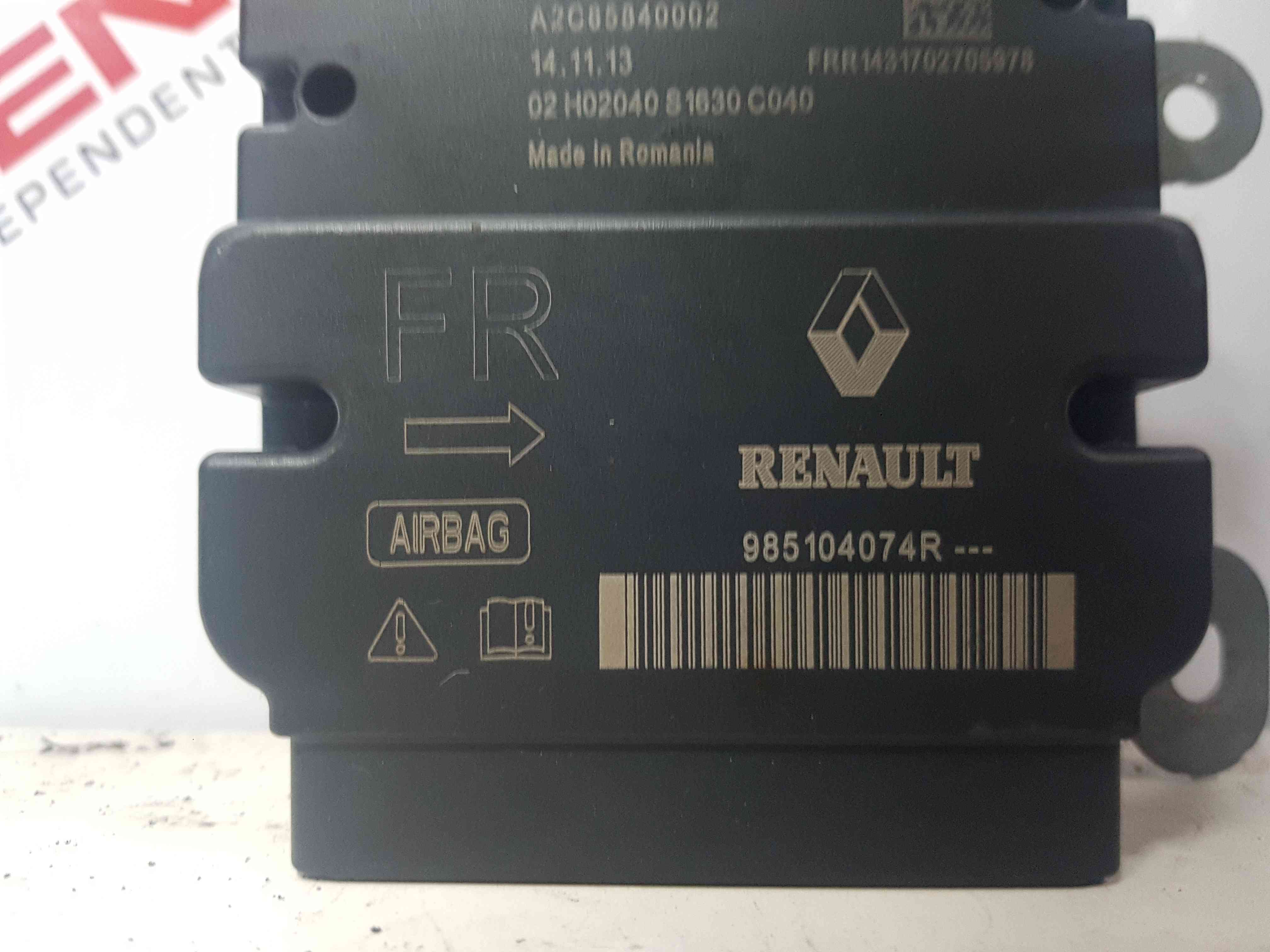 Thumb 4 Renault ZOE 2012-2016 Airbag ECU Module Computer 985104074R NO CRASH