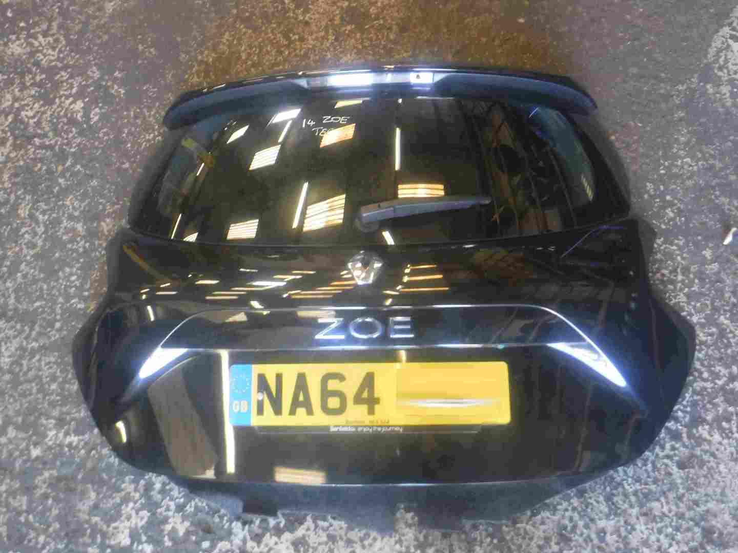 Renault Zoe 2012-2016 Rear Tailgate Boot Black TEGNE