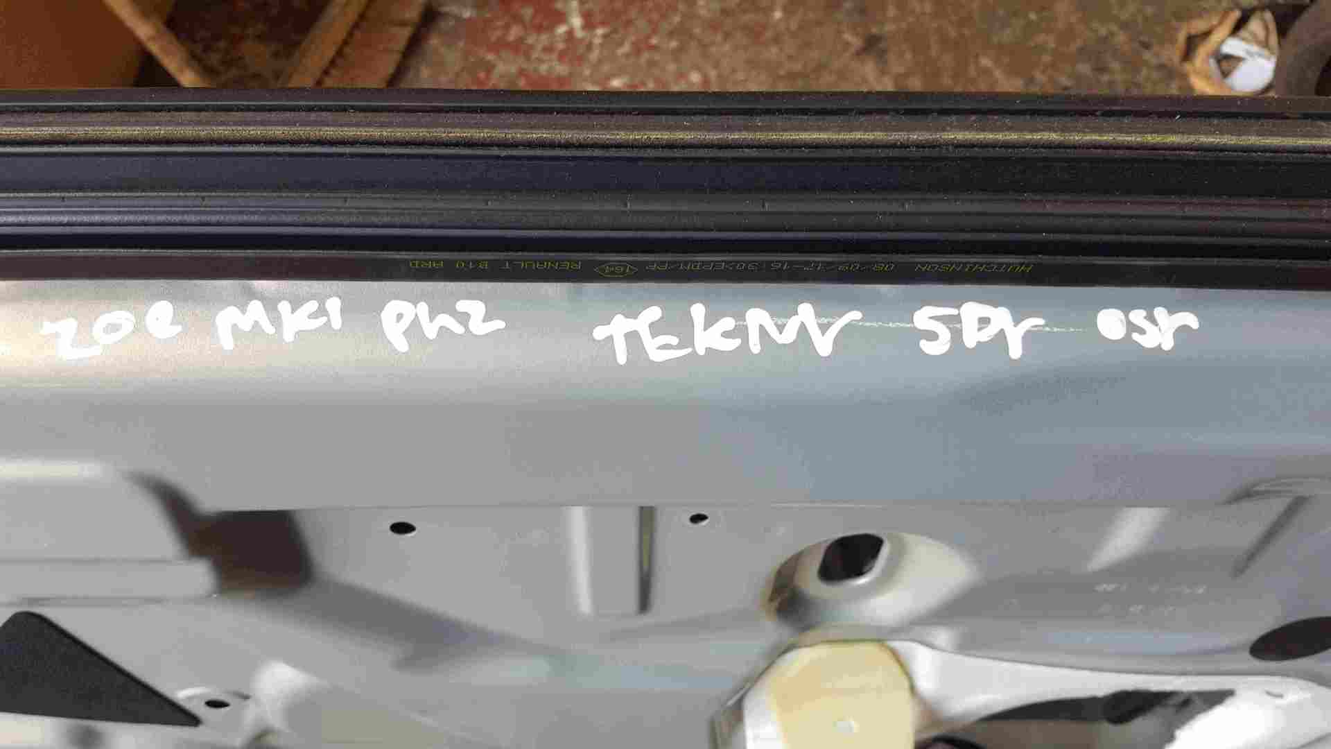 Thumb 2 Renault Zoe 2012-2017 Drivers OSR Rear Door Blue Grey TEKNU