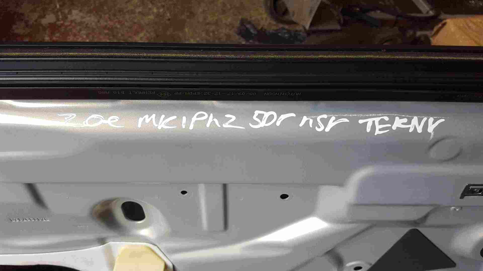 Thumb 2 Renault Zoe 2012-2017 Passenger NSR Rear Door Blue Grey TEKNU