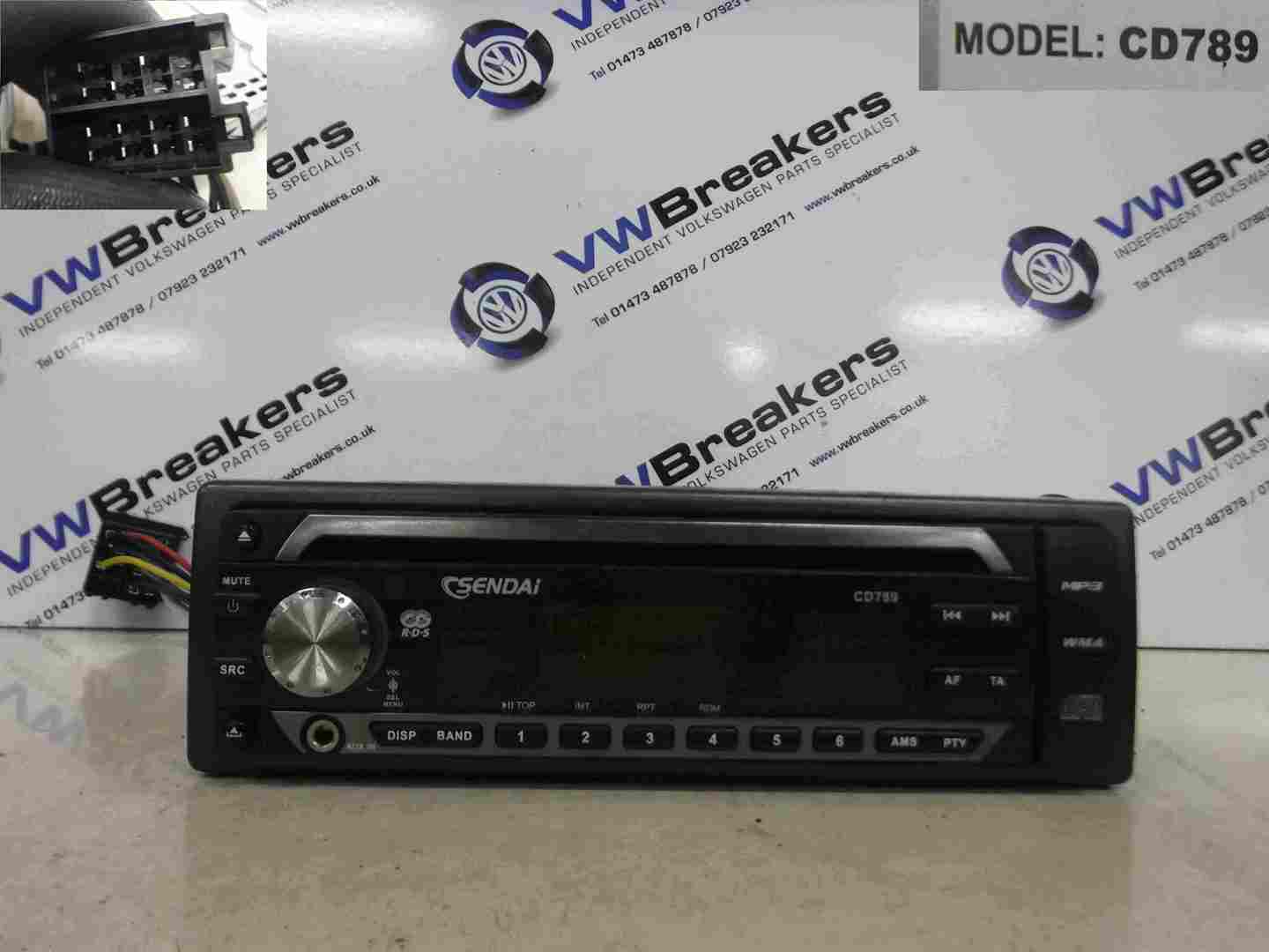 Sendai Car Radio Cd Player Aux Socket CD789