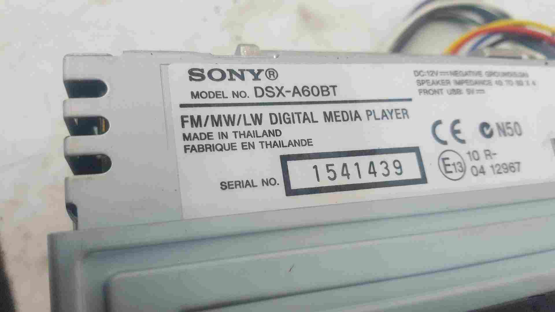 Thumb 8 Sony Radio Cd Player With USB And AUX Dsx-A60bt Modus 2008-2012 