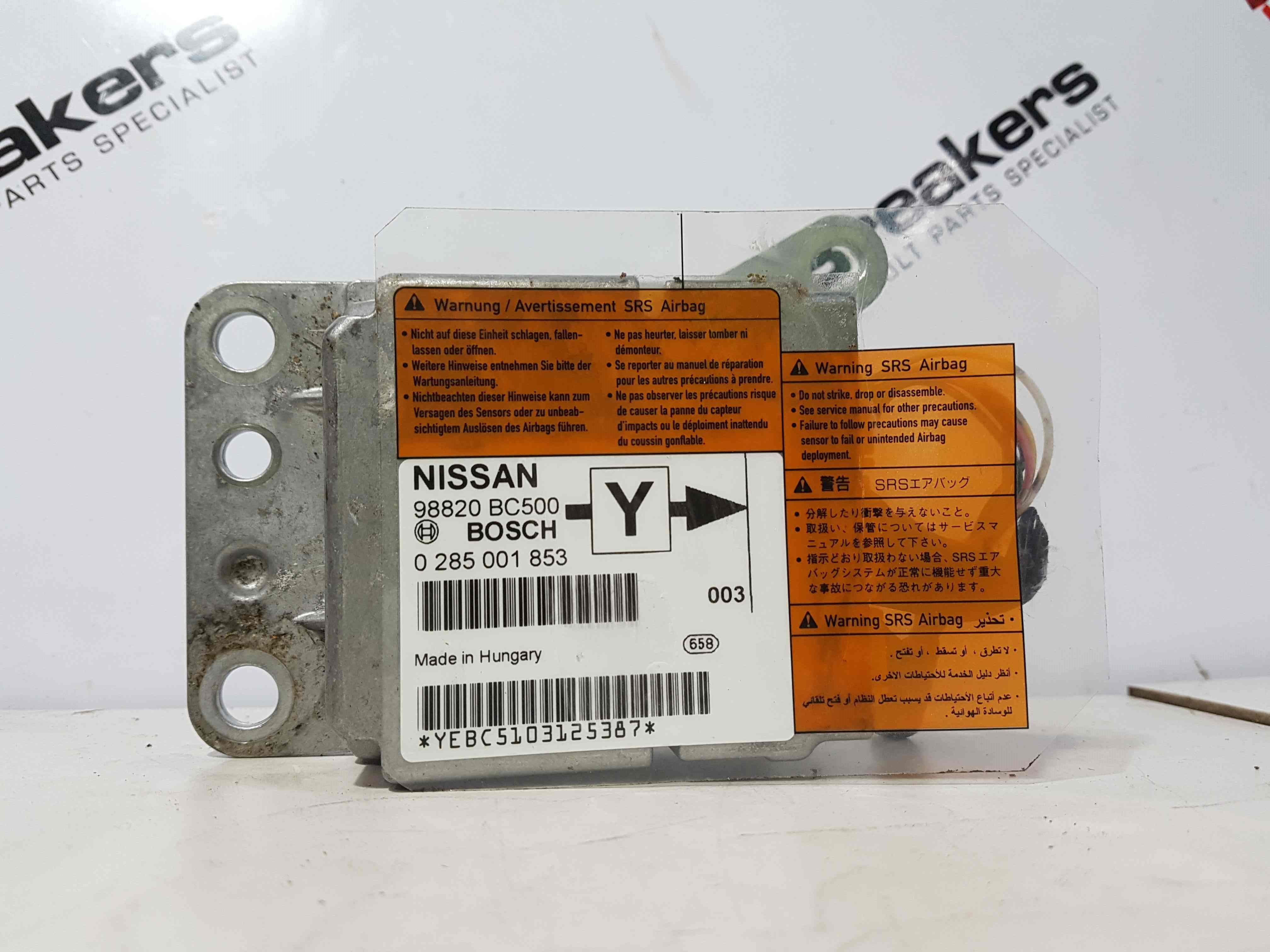 Thumb 5 Nissan Micra K12 2002-2010 Airbag ECU Computer Module 98820Bc500 98820bc500