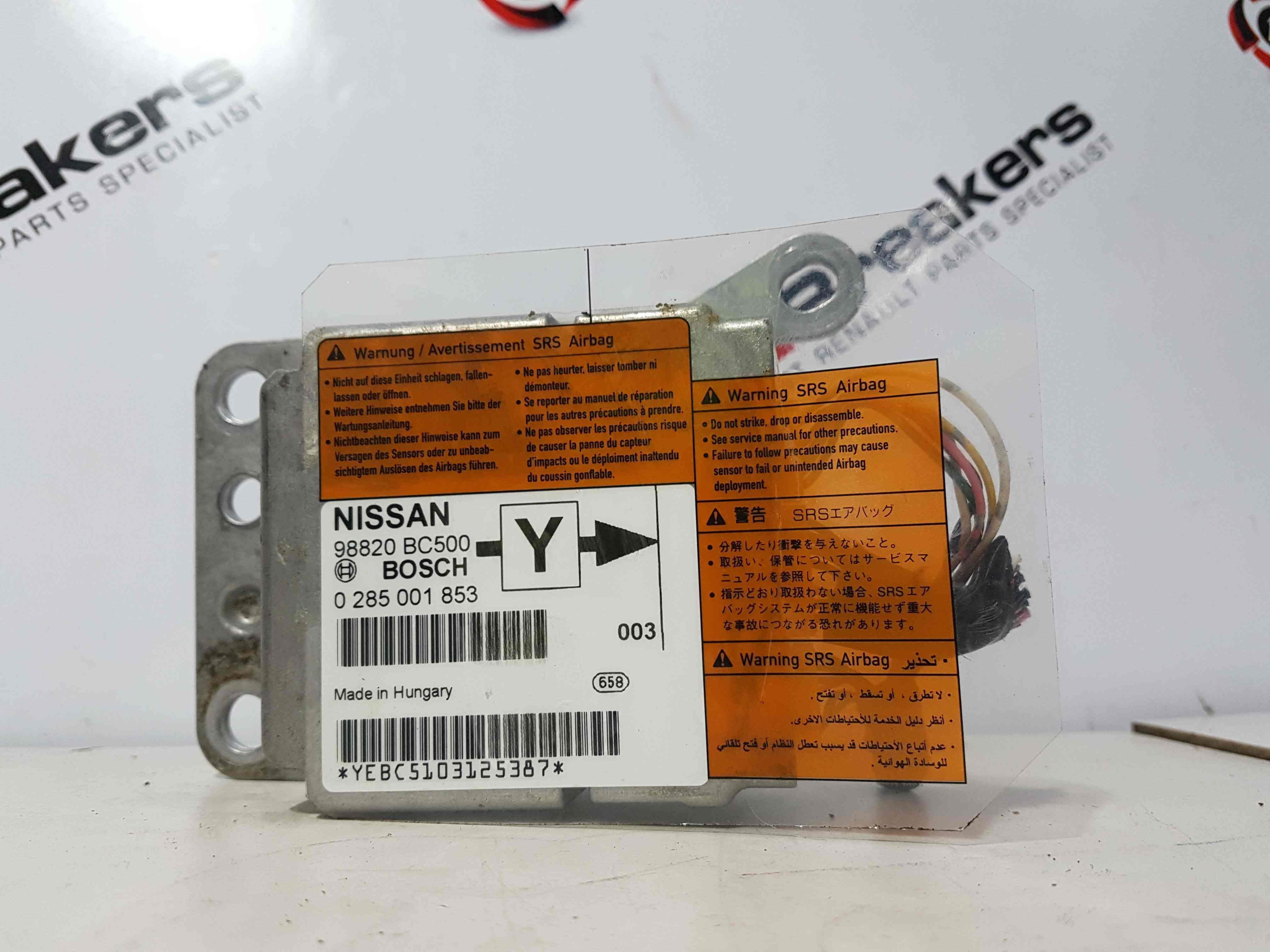 Thumb 8 Nissan Micra K12 2002-2010 Airbag ECU Computer Module 98820Bc500 98820bc500