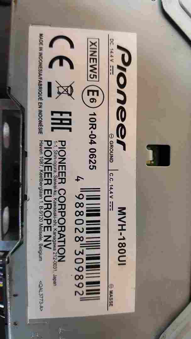 Thumb 2 Pioneer Radio Cd Player MVH180OUI USB 1998-2020 Clio MK2 MVH-180UI