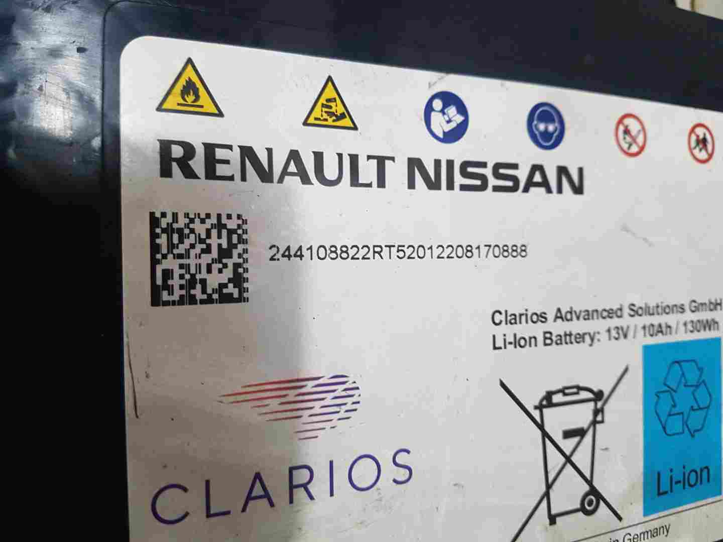 Thumb 3 Renault Arkana MK1 2019-2025 Li ION Battery 13V Hybrid 244108822R