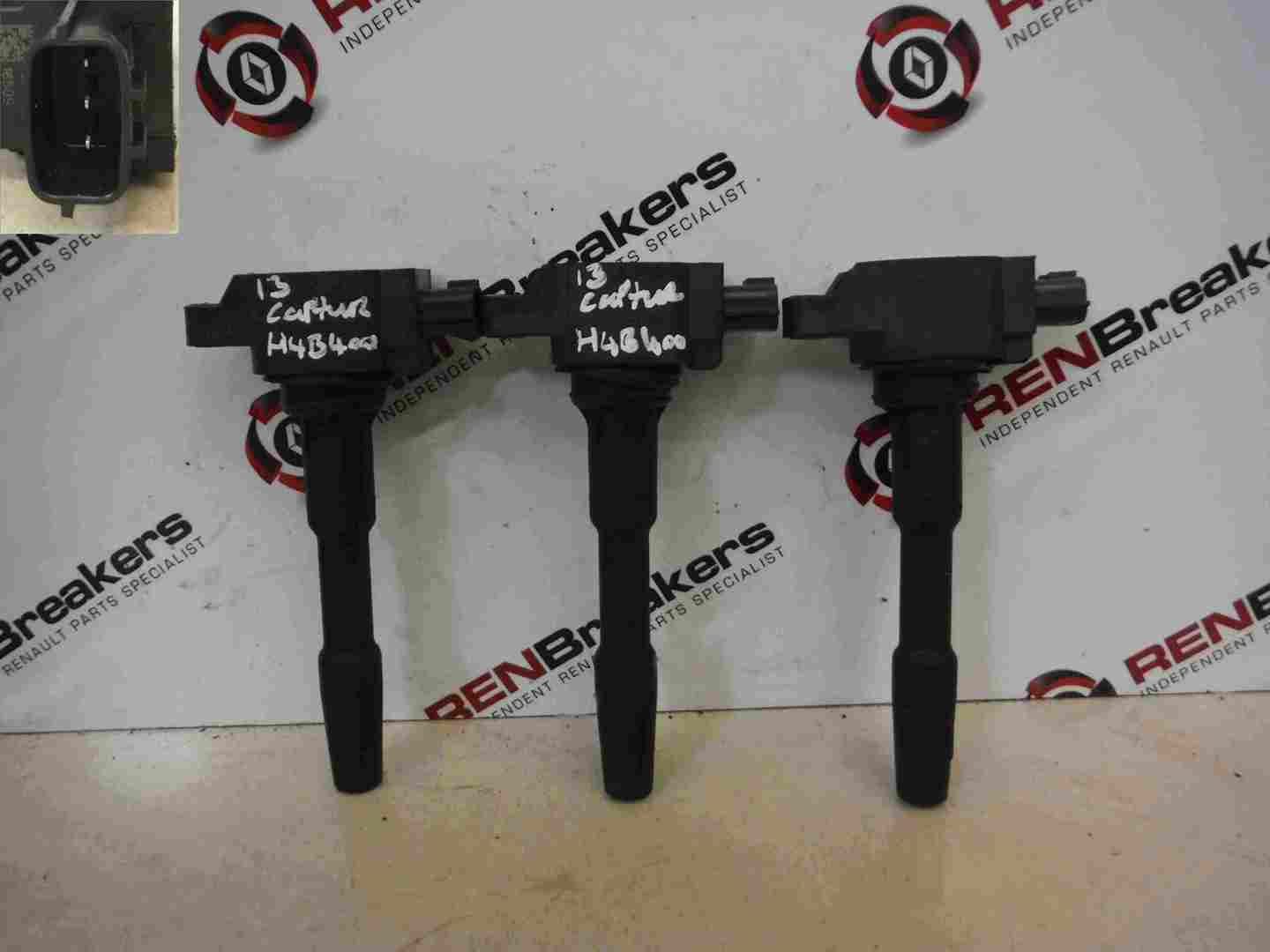 Renault Captur 2013-2015 09 TCE Turbo Pencil Coil Packs Set x3 22433242r