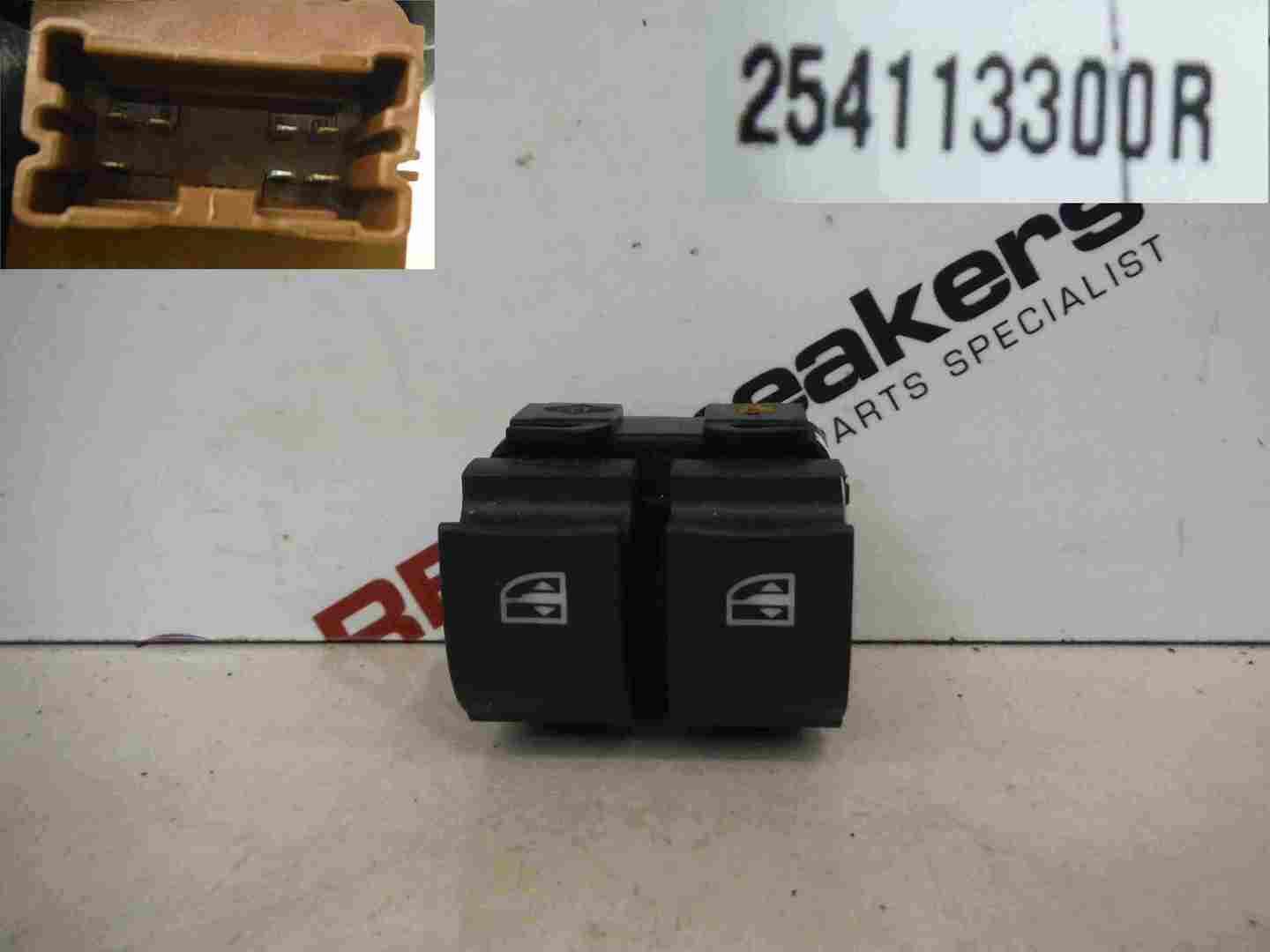 Renault Clio MK4 2013-2019 Drivers OSF Front Electric Window Switch Brown
