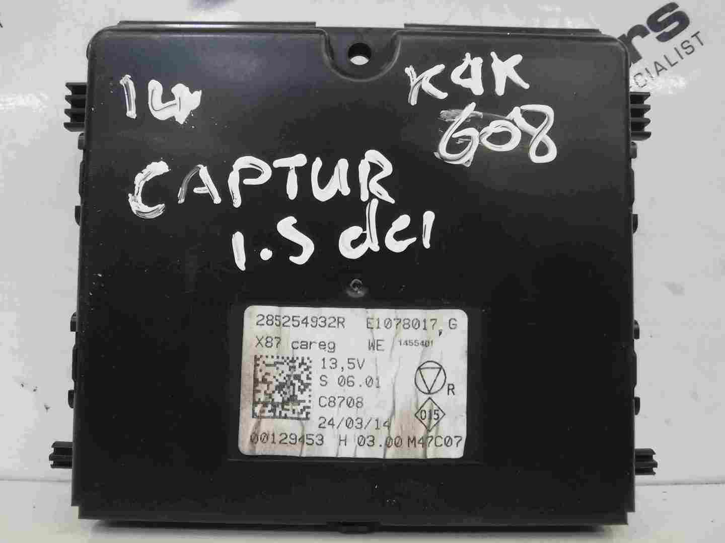 Renault Captur 2013-2015 Fuse Box ECU 285254932R