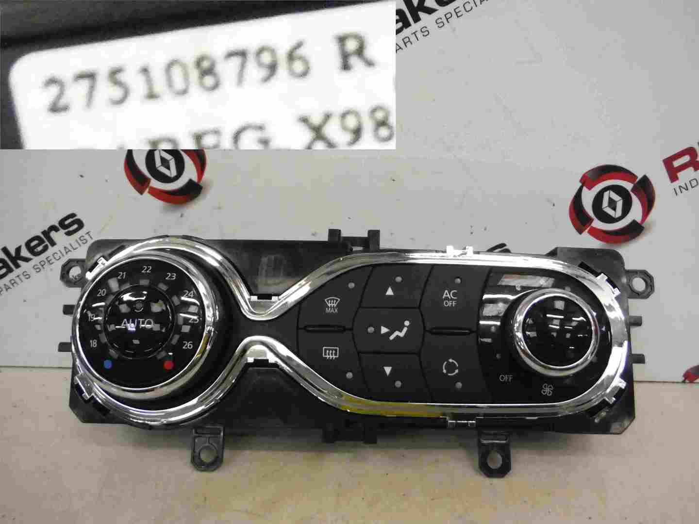 Renault Captur 2013-2015 Heater Blower Controls Dials Clocks Gauges 275108796r