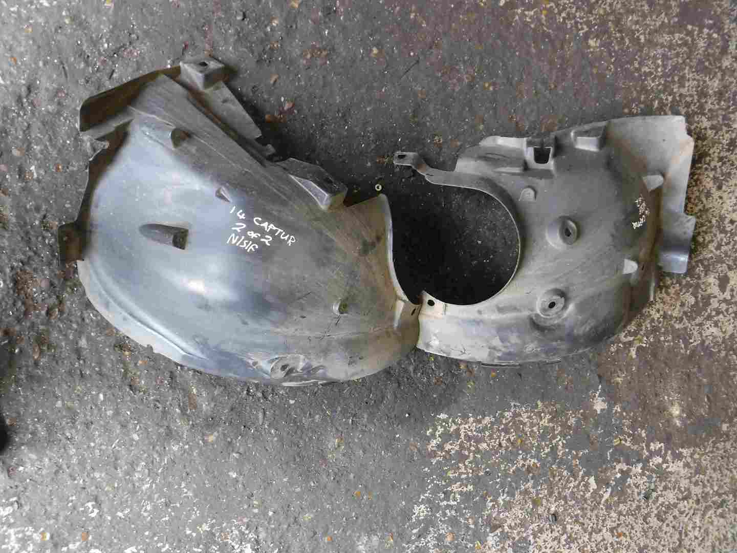 Renault Captur 2013-2015 Passenger NSF Front Dirt Arch Liner Both Parts