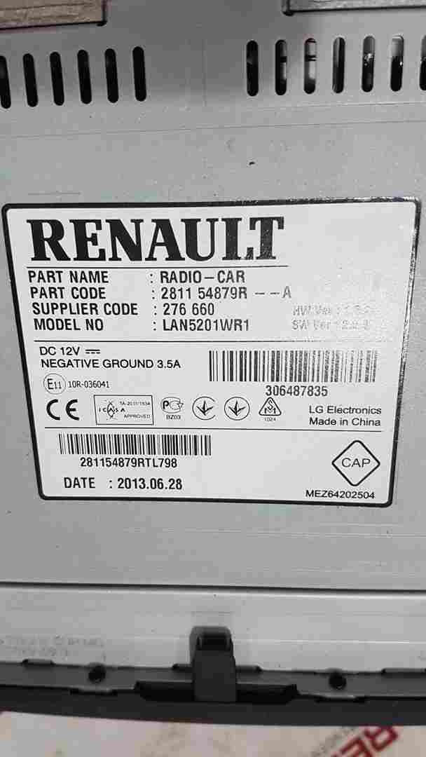 Thumb 3 Renault Captur 2013-2015 Radio SAT Navigation USB Display Screen + Code