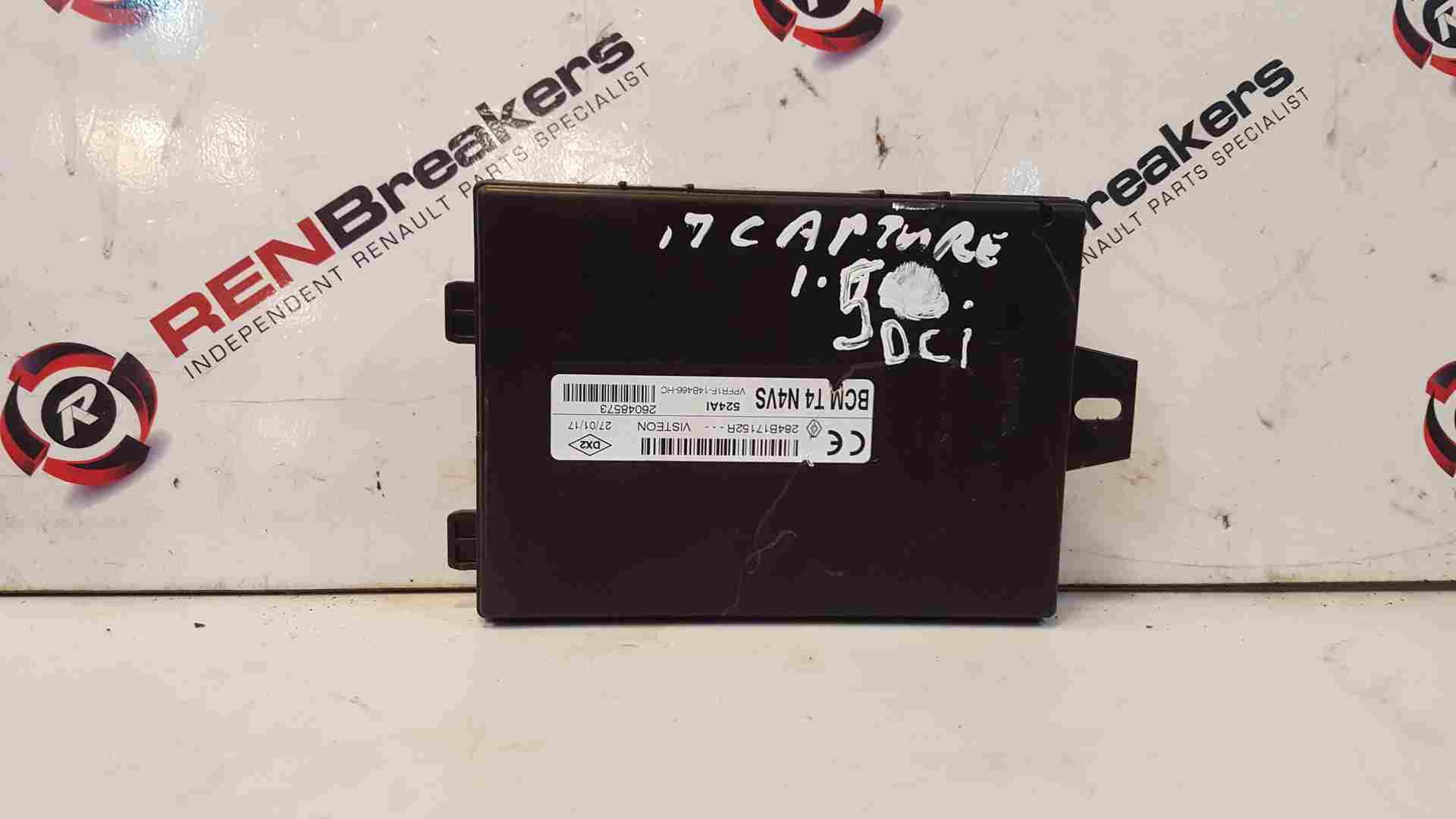 Renault Captur 2013-2019 Body Control BCM Module 284B17152r 284B17152R