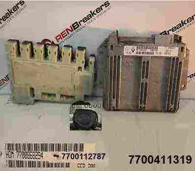 Renault Clio MK2 1998-2001 1.2 8v ECU SET UCH BCM Immobiliser + Key Fob