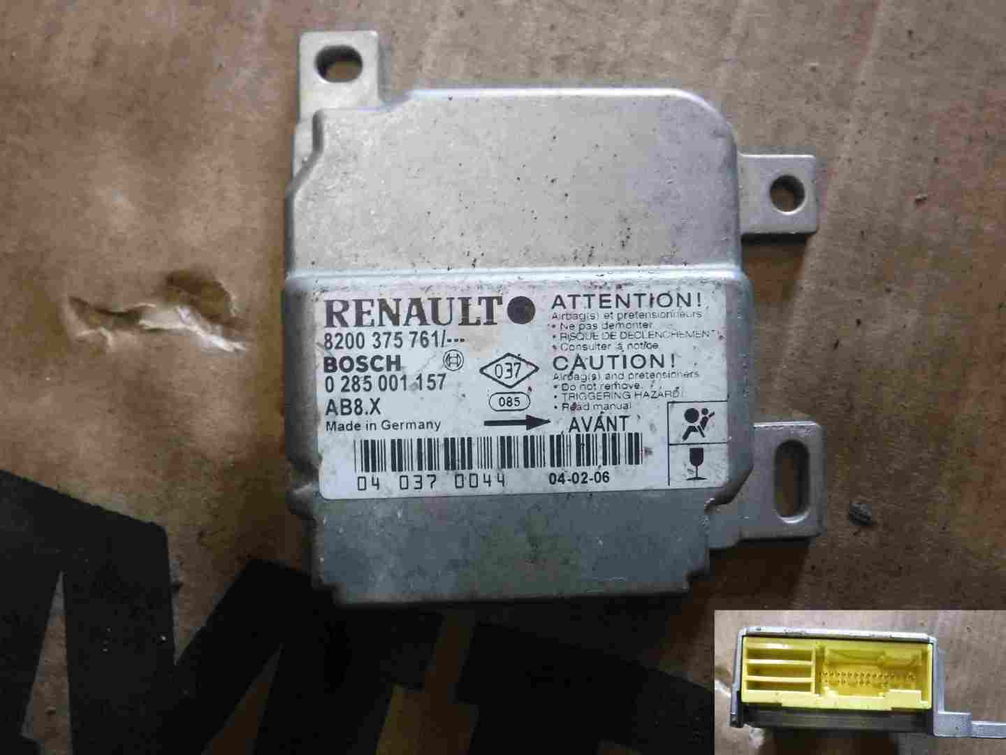 Renault Clio MK2 1998-2001 Airbag ECU Module Computer 8200375761