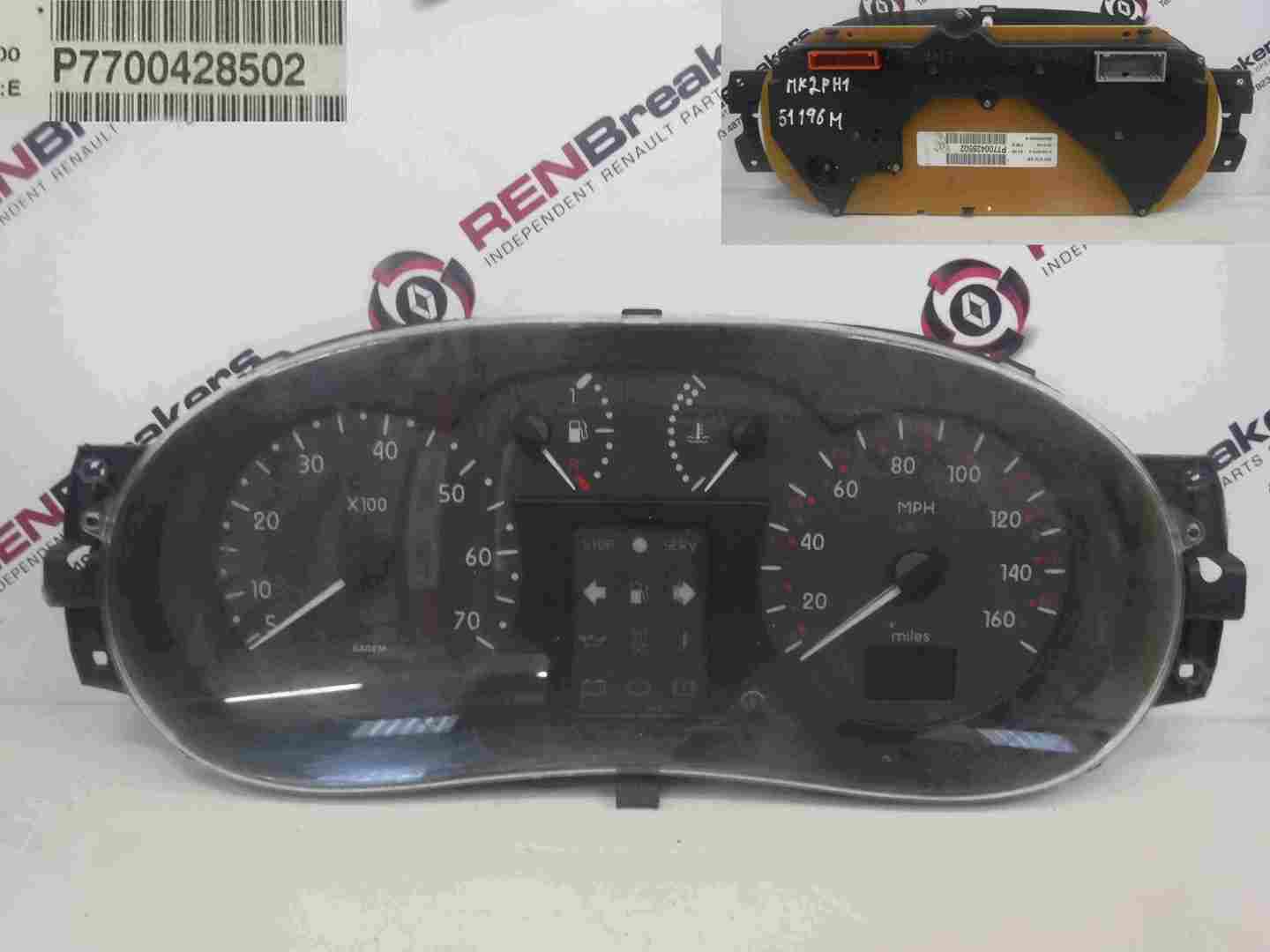 Renault Clio MK2 1998-2001 Instrument Panel Dials Gauges Clocks 7700428502