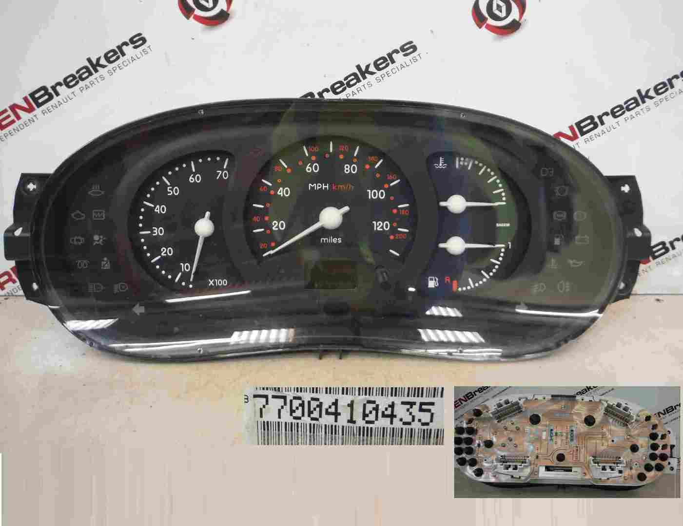 Renault Clio MK2 1998-2001 Instrument Panel Dials Panel Clocks 148K 7700410435