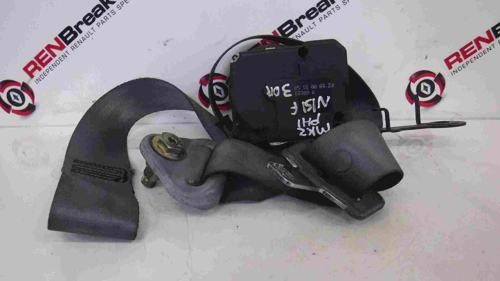 Renault Clio MK2 1998-2001 Passenger NSF Front Seat Belt Grey 3dr