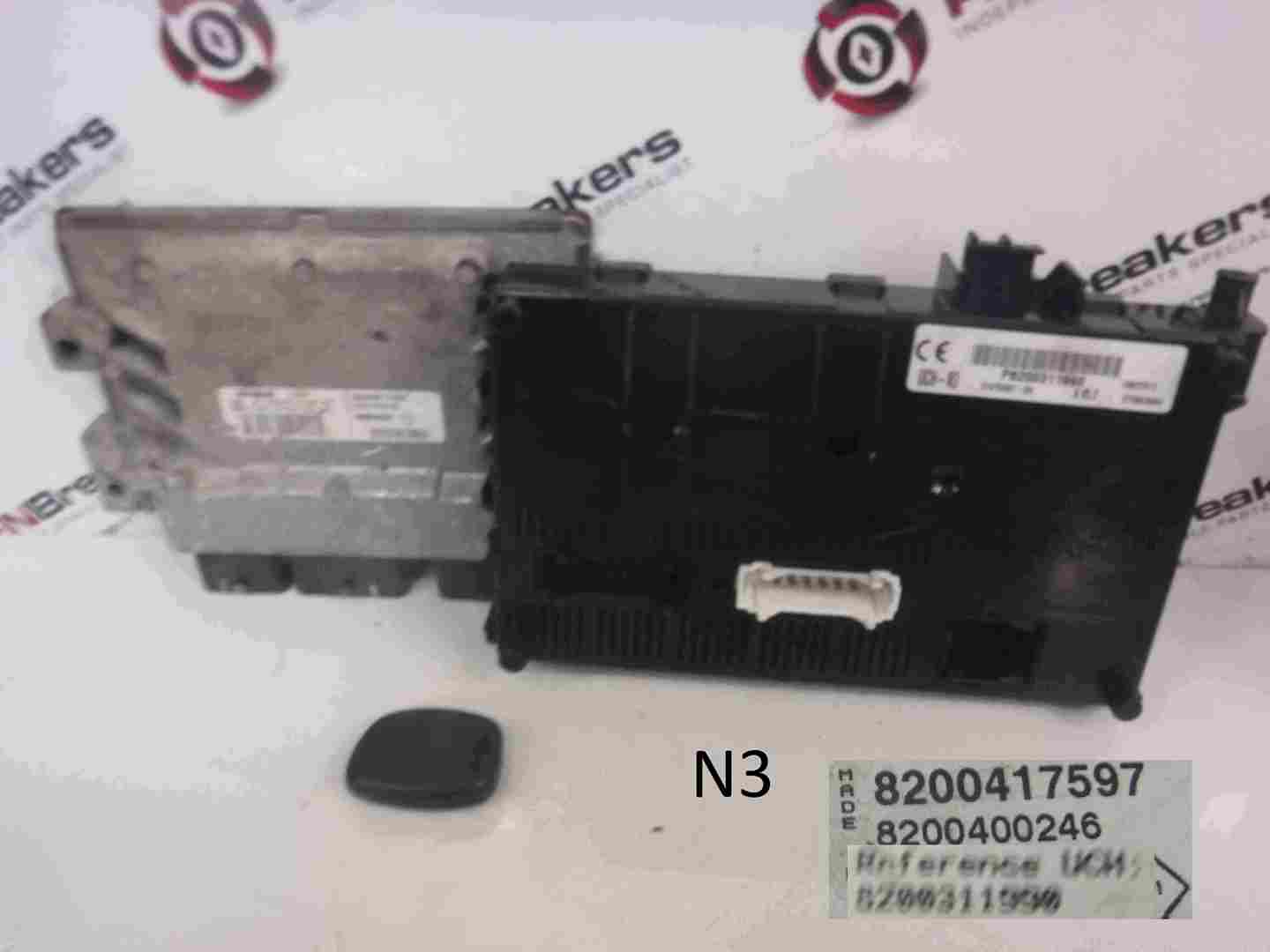 Renault Clio MK2 2001-2006 1.2 16v D4F 722 ECU SET Kit UCH BCM BSI + Key
