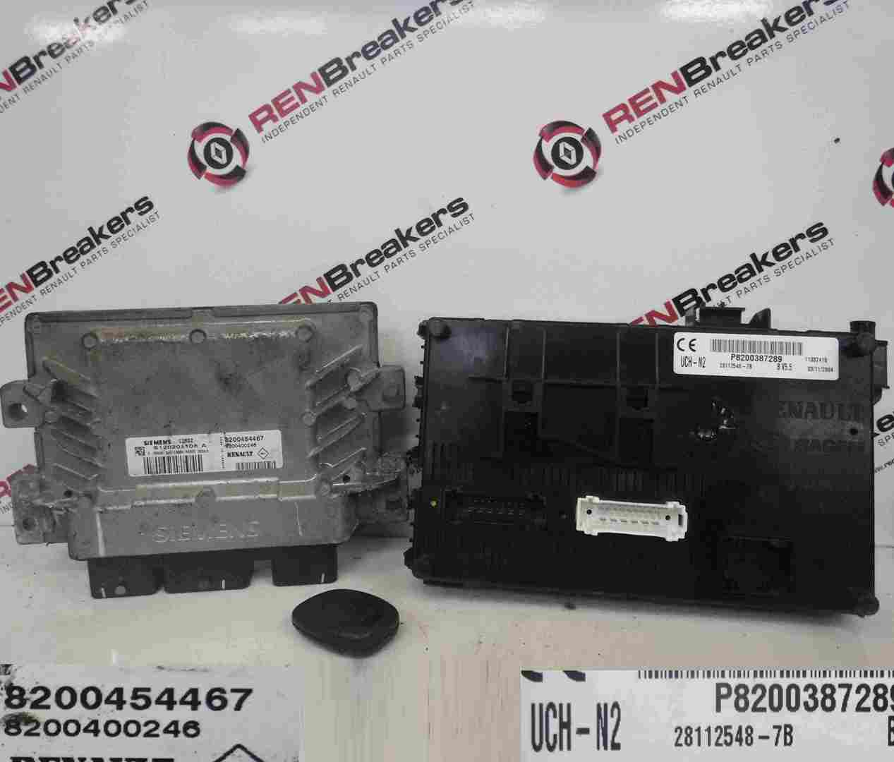 Renault Clio MK2 2001-2006 1.2 16v ECU SET UCH BCM Immobiliser + Key Fob