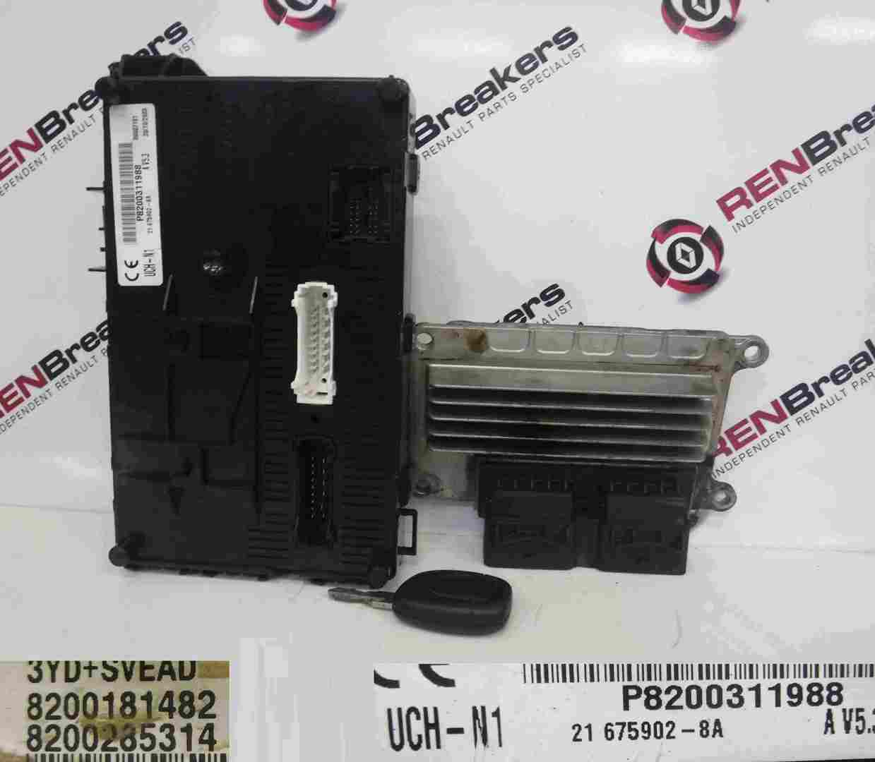 Renault Clio MK2 2001-2006 1.2 16v ECU SET UCH BCM Immobiliser + Key Fob