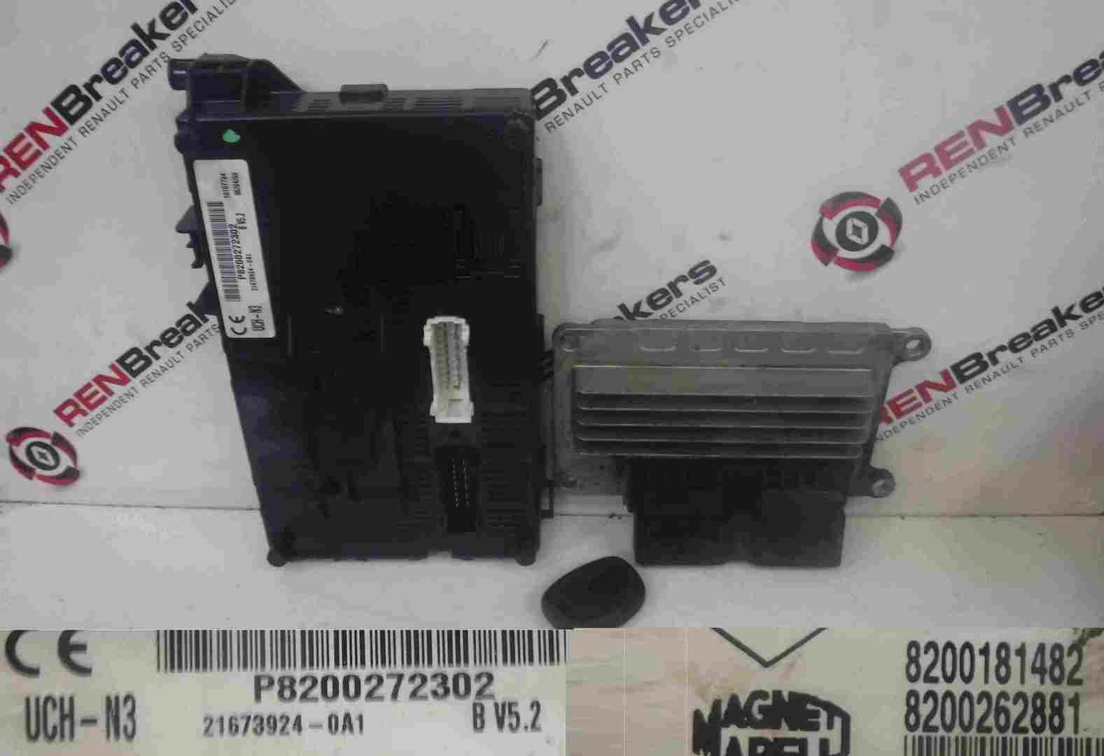 Renault Clio MK2 2001-2006 1.2 16v ECU SET UCH BCM Immobiliser + Key Fob