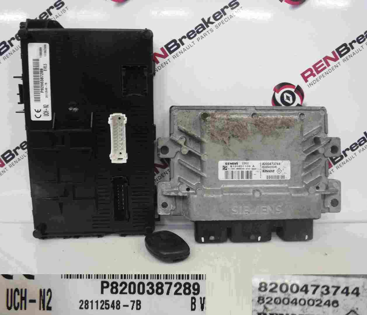 Renault Clio MK2 2001-2006 1.2 8v ECU SET UCH BCM Immobiliser + Key Fob