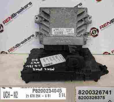Renault Clio MK2 2001-2006 1.4 16v ECU SET UCH BCM Immobiliser + Key Fob