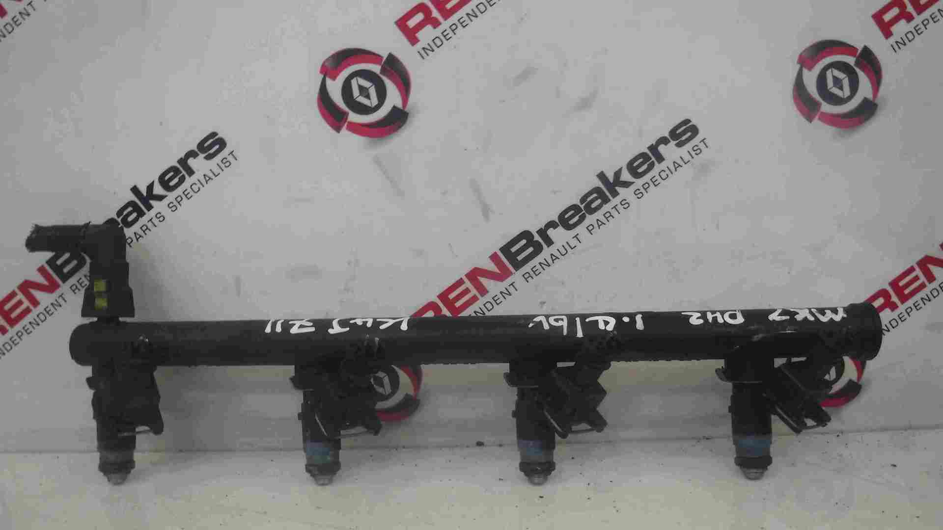 Renault Clio MK2 2001-2006 1.4 16v Fuel Injectors X4 Set + Rail K4J 711