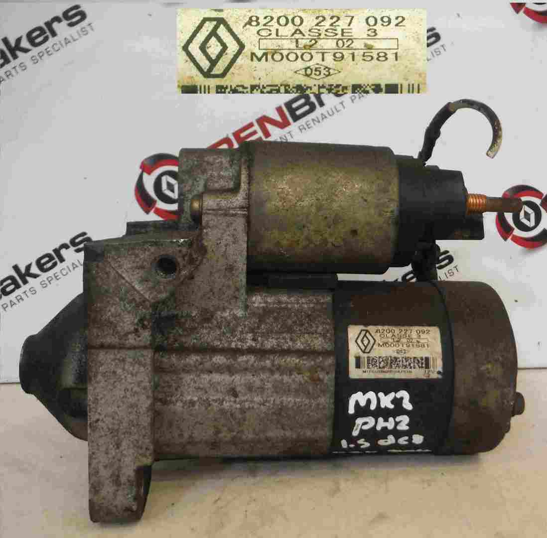 Renault Clio MK2 + Kangoo 2001-2006 1.5 dCi Starter Motor K9K 704 8200227092