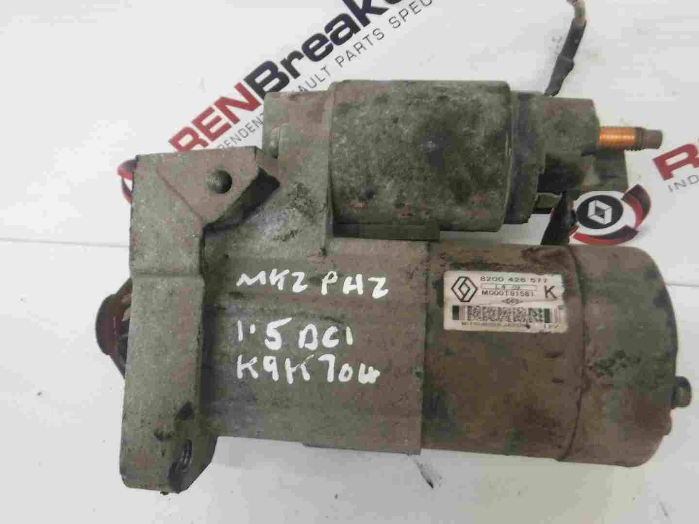 Renault Clio MK2 2001-2006 1.5 dCi Starter Motor Starting 8200426577