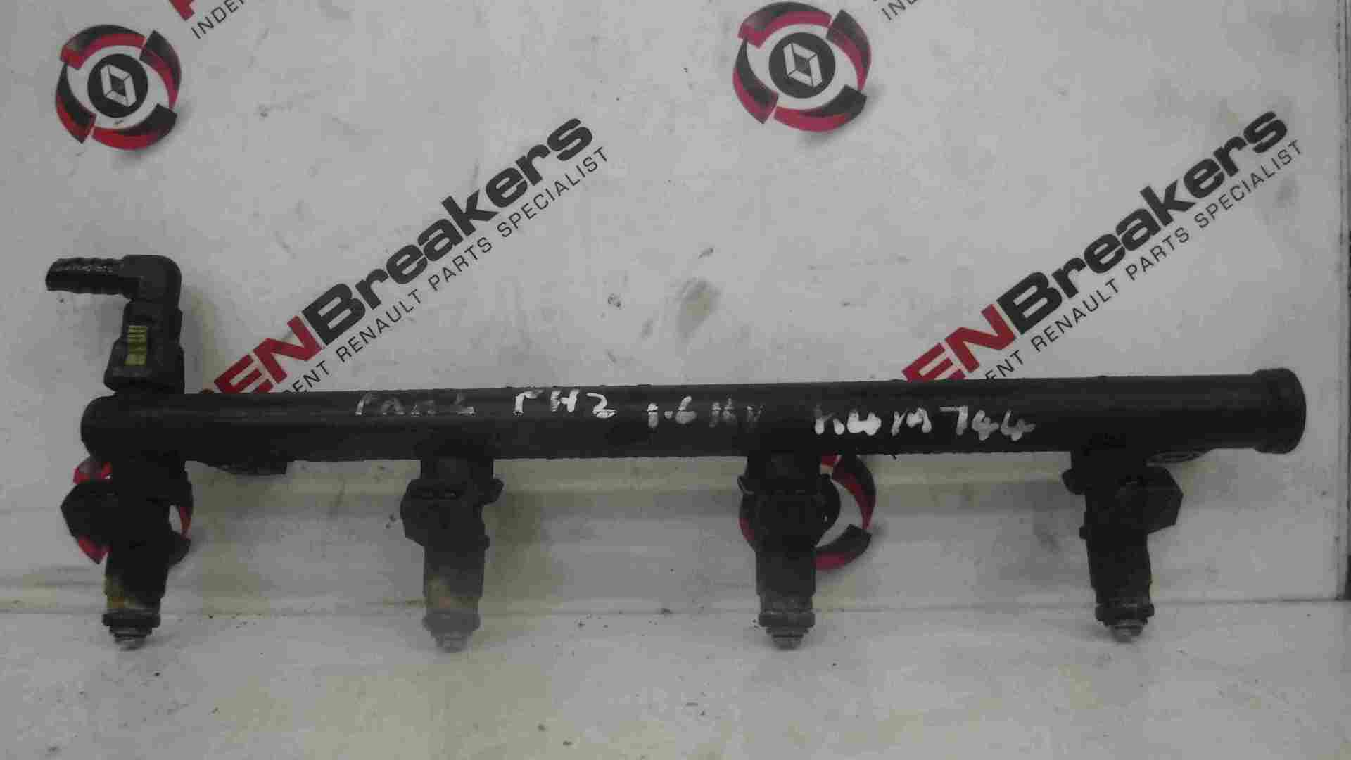 Renault Clio MK2 2001-2006 1.6 16v Fuel Injectors X4 + Rail K4M 744