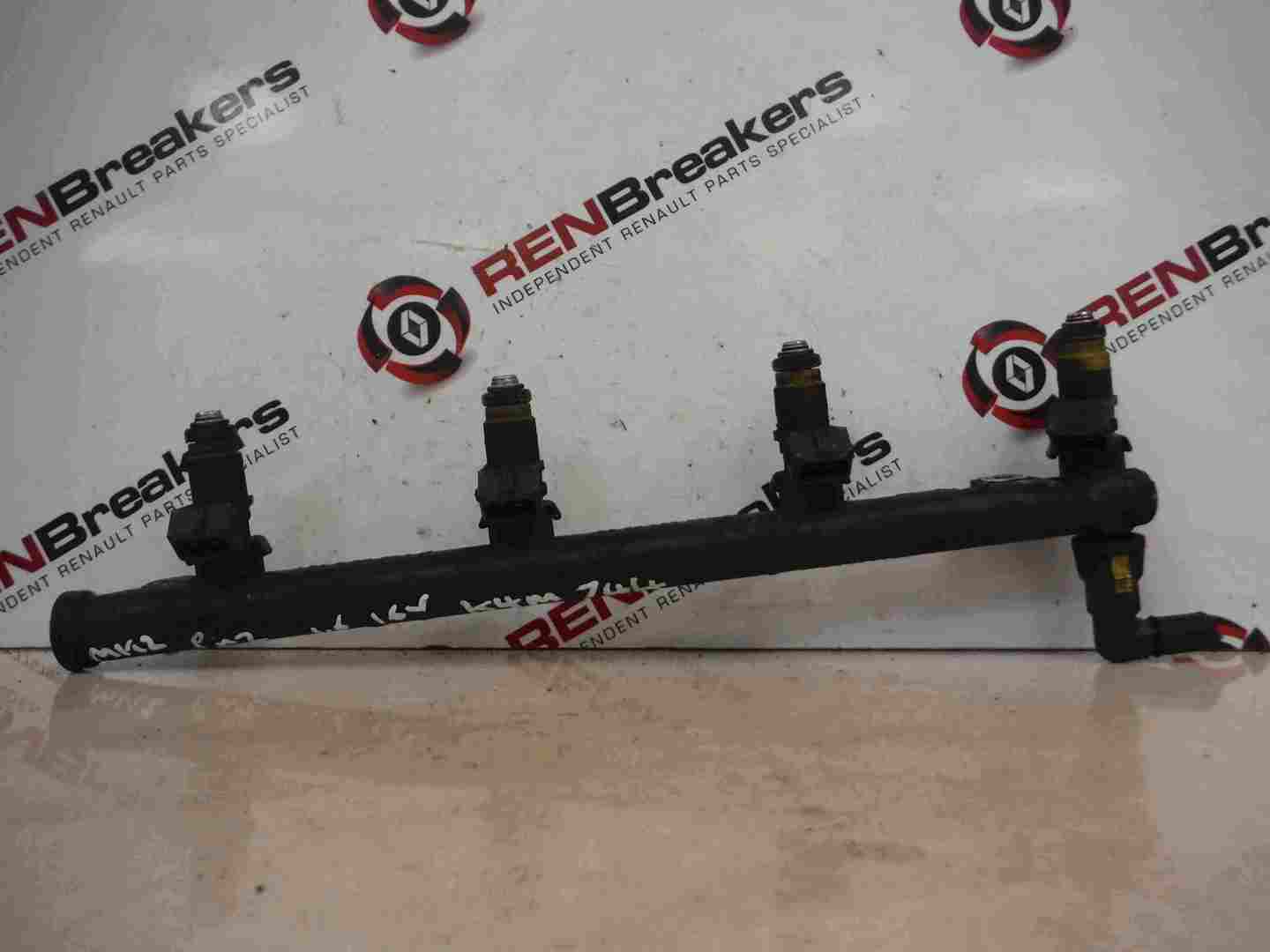 Renault Clio MK2 2001-2006 1.6 16v Petrol Fuel Injectors X4 + Rail 8200139674