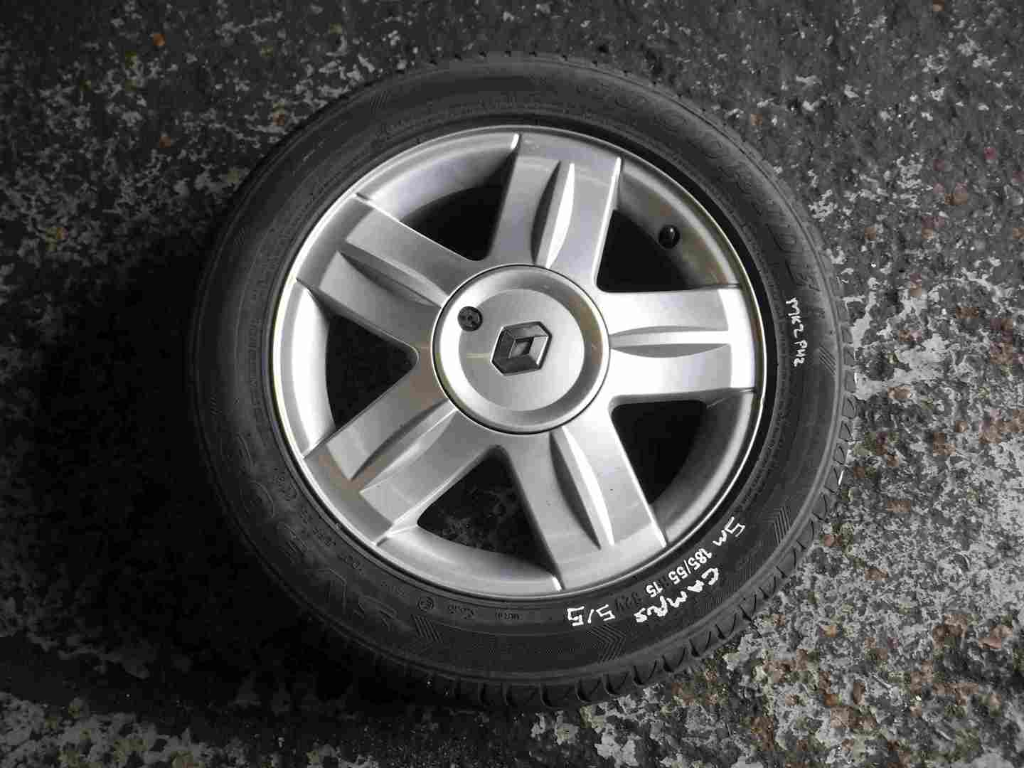 Renault Clio MK2 2001-2006 Campus Alium Alloy Wheel + Tyre 185 55 15 5mm Tread
