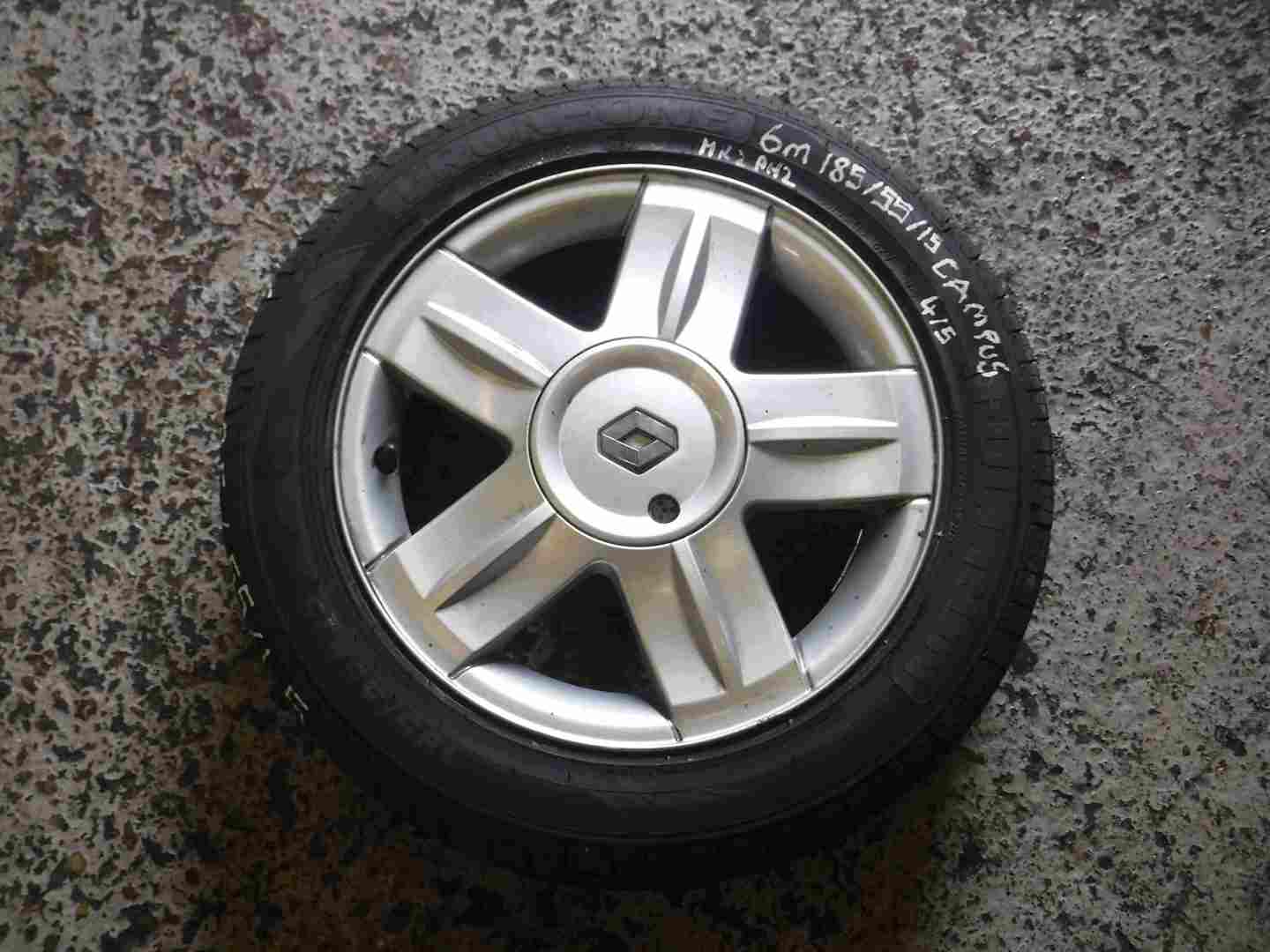 Renault Clio MK2 2001-2006 Campus Alium Alloy Wheel + Tyre 185 55 15 6mm 3/5