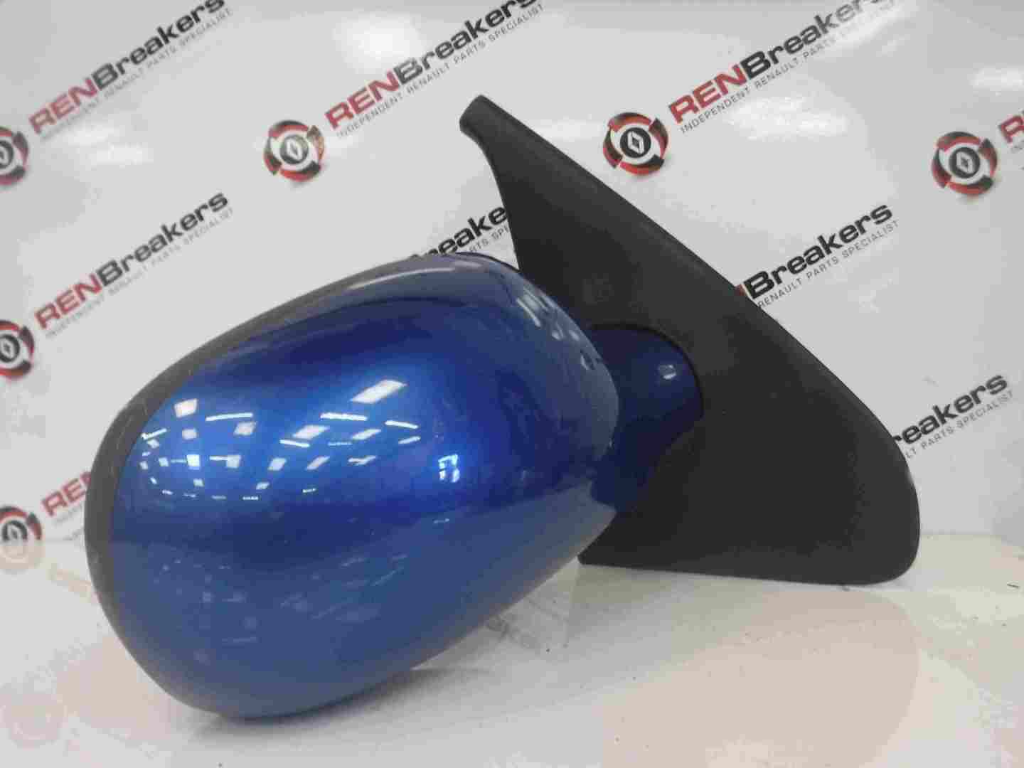 Renault Clio MK2 2001-2006 Drivers OS Wing Mirror Blue TEI45 TE145 Manual