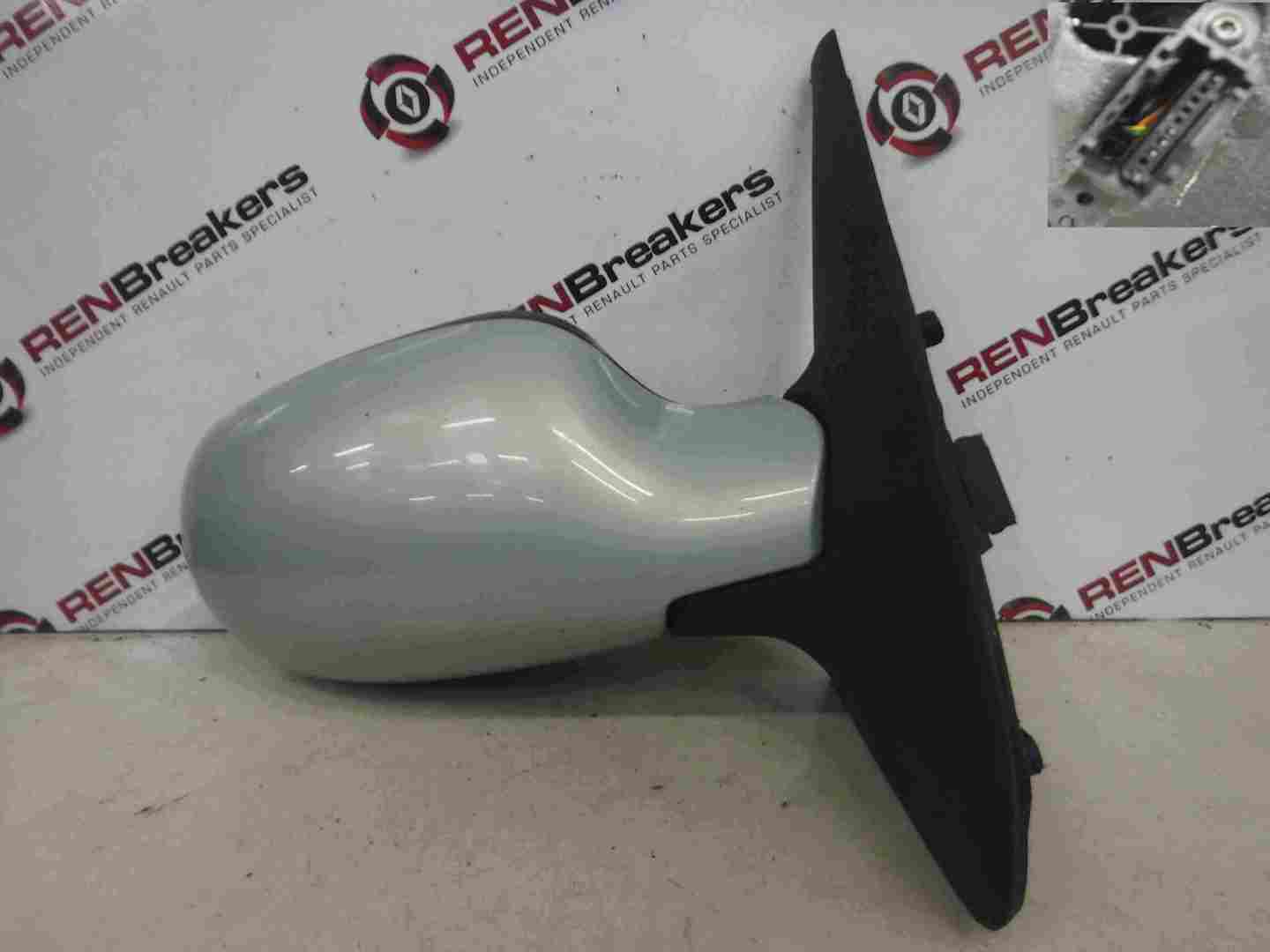 Renault Clio MK2 2001-2006 Drivers OS Wing Mirror Silver 632